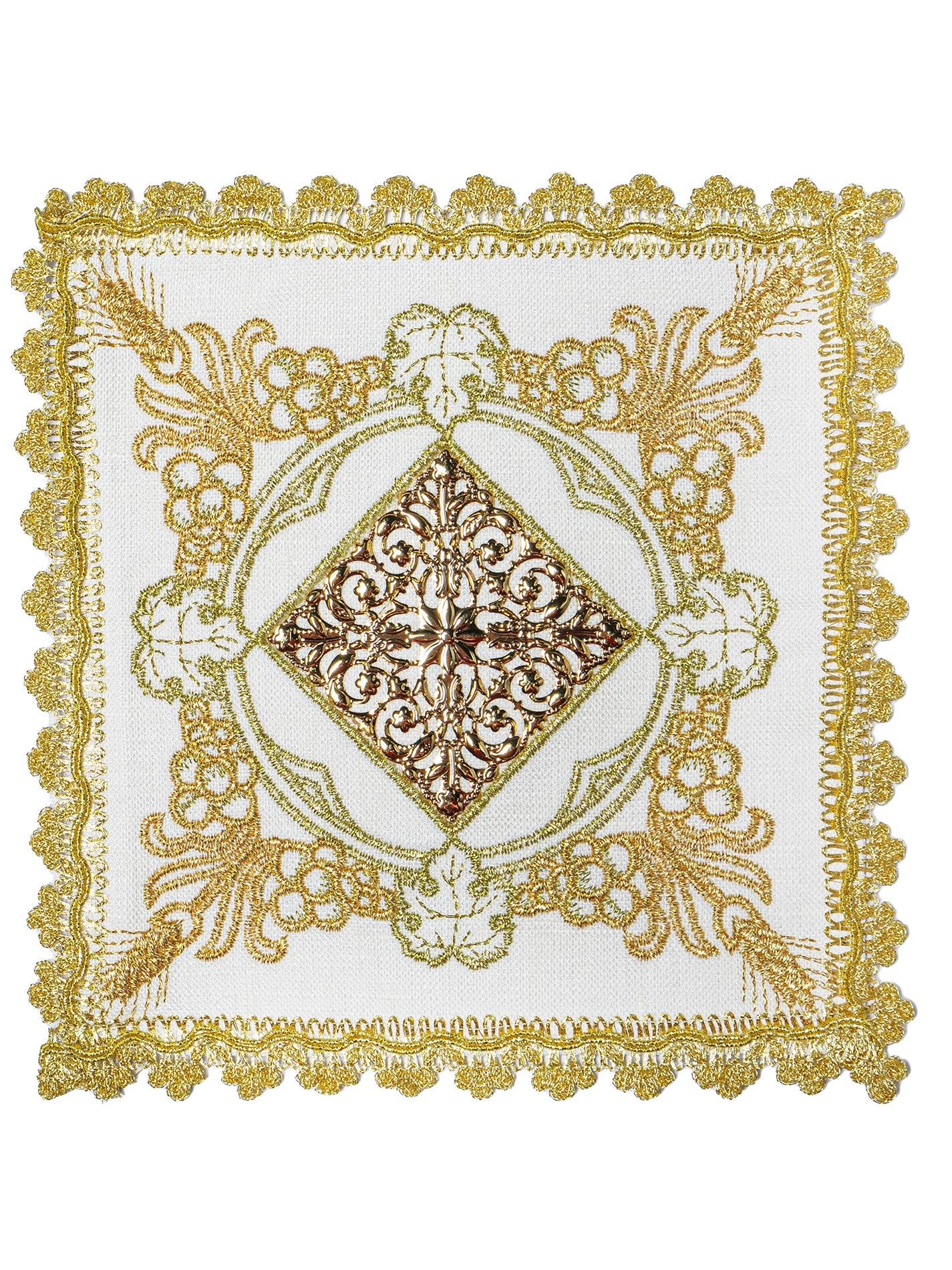 Chalice Linen Set with Metal Cross - HAFTINAUSA.COM