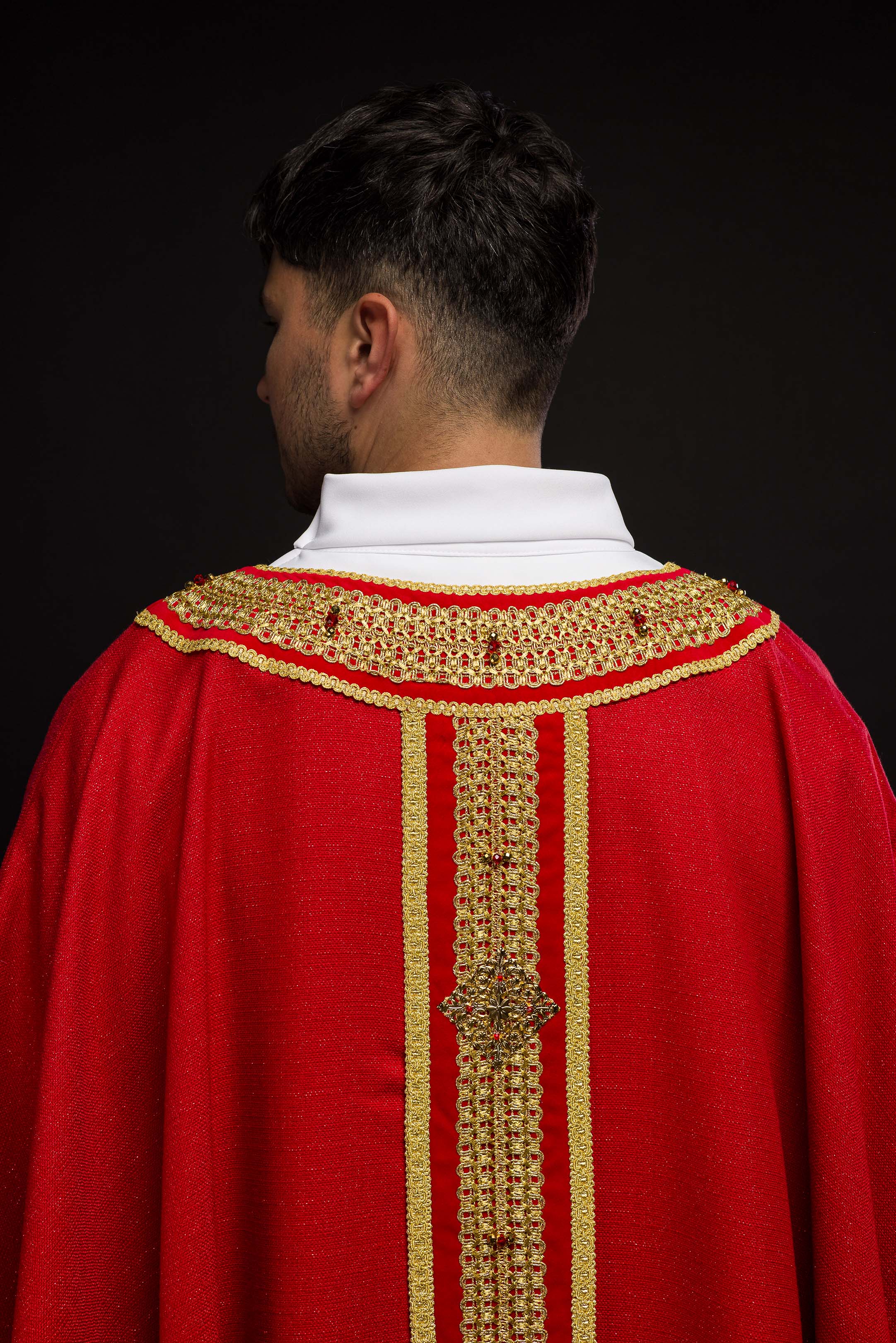 Handmade chasuble with natural stones Handmade 7001