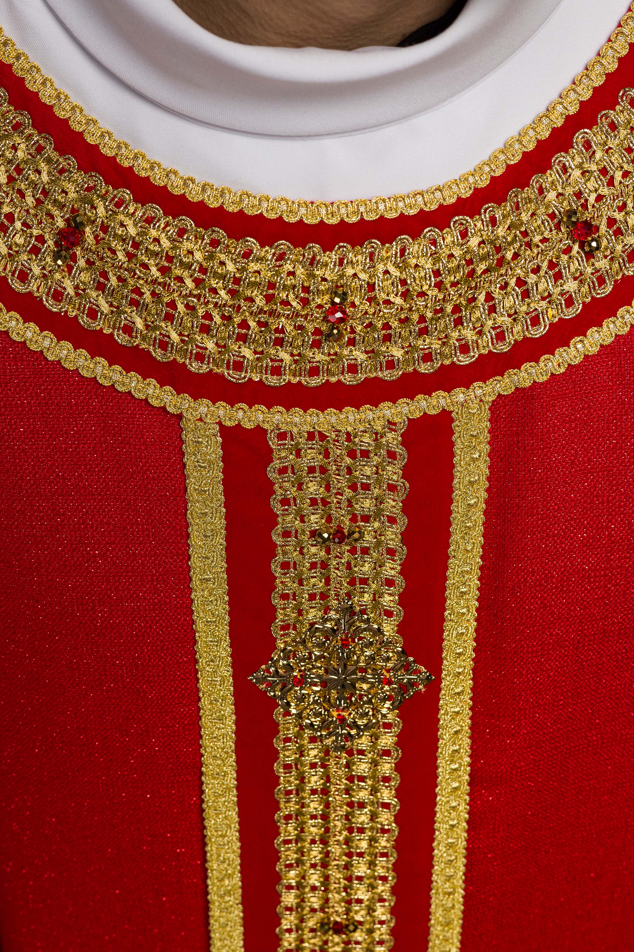 Handmade chasuble with natural stones Handmade 7001
