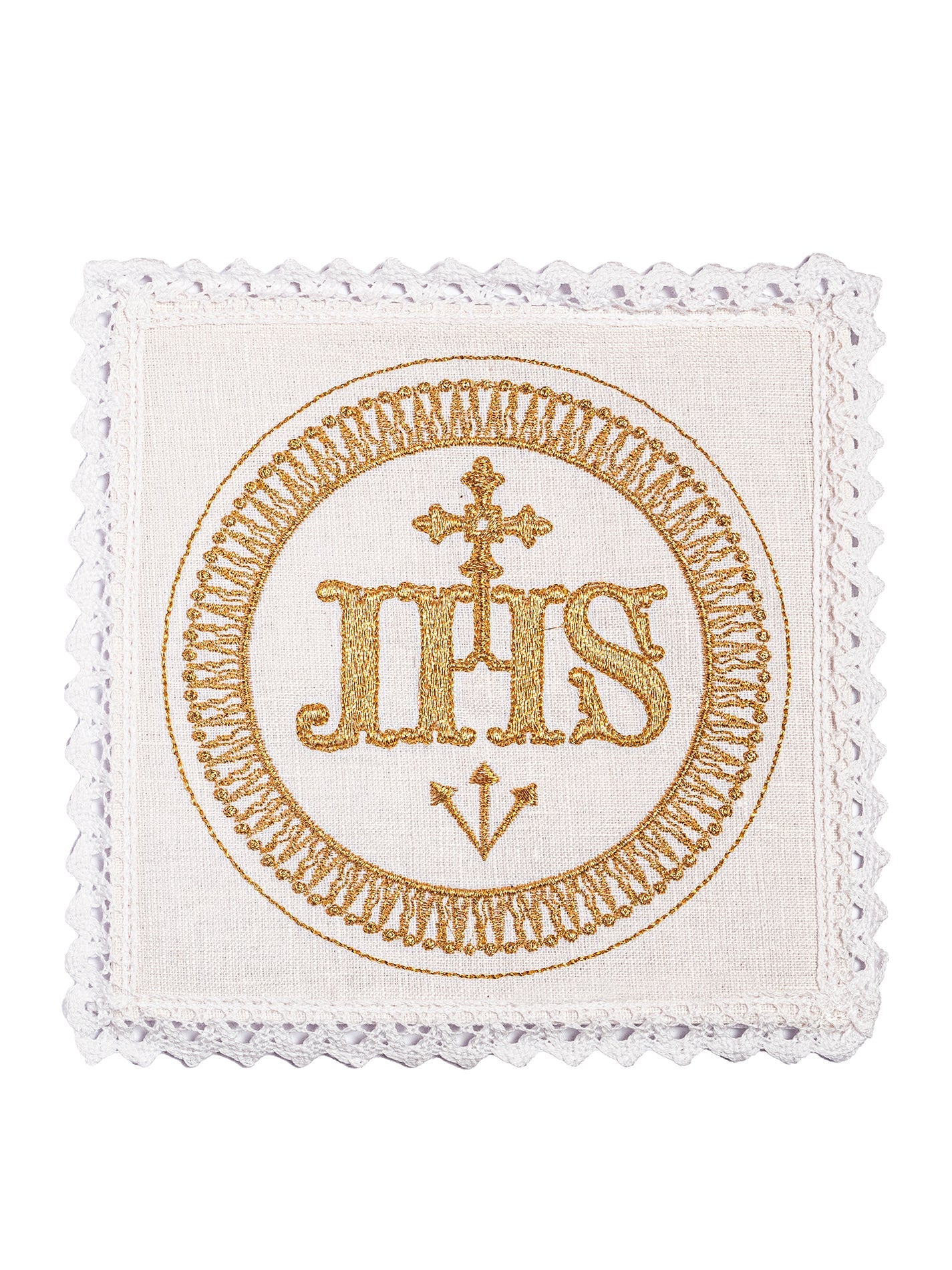 Embroidered altar linen IHS KKL/82 - HAFTINAUSA.COM