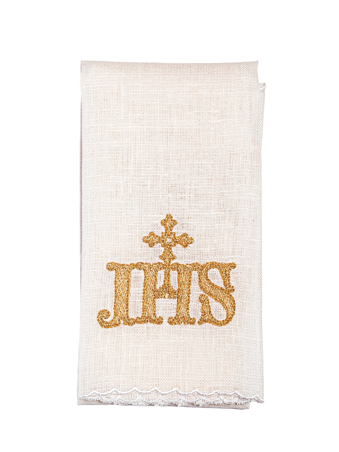 Embroidered altar linen IHS KKL/82 - HAFTINAUSA.COM