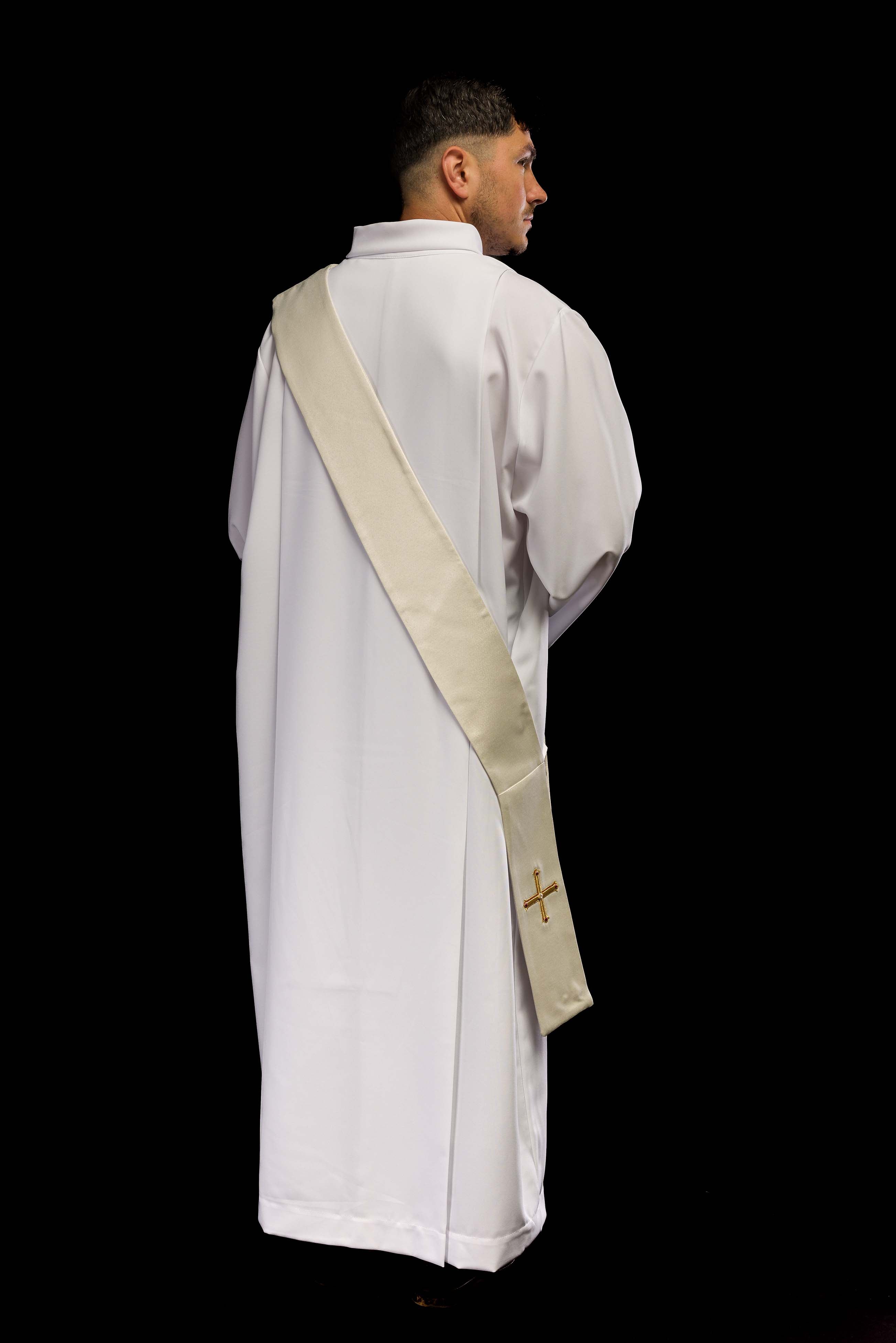 Deacon stole embroidered with a Cross