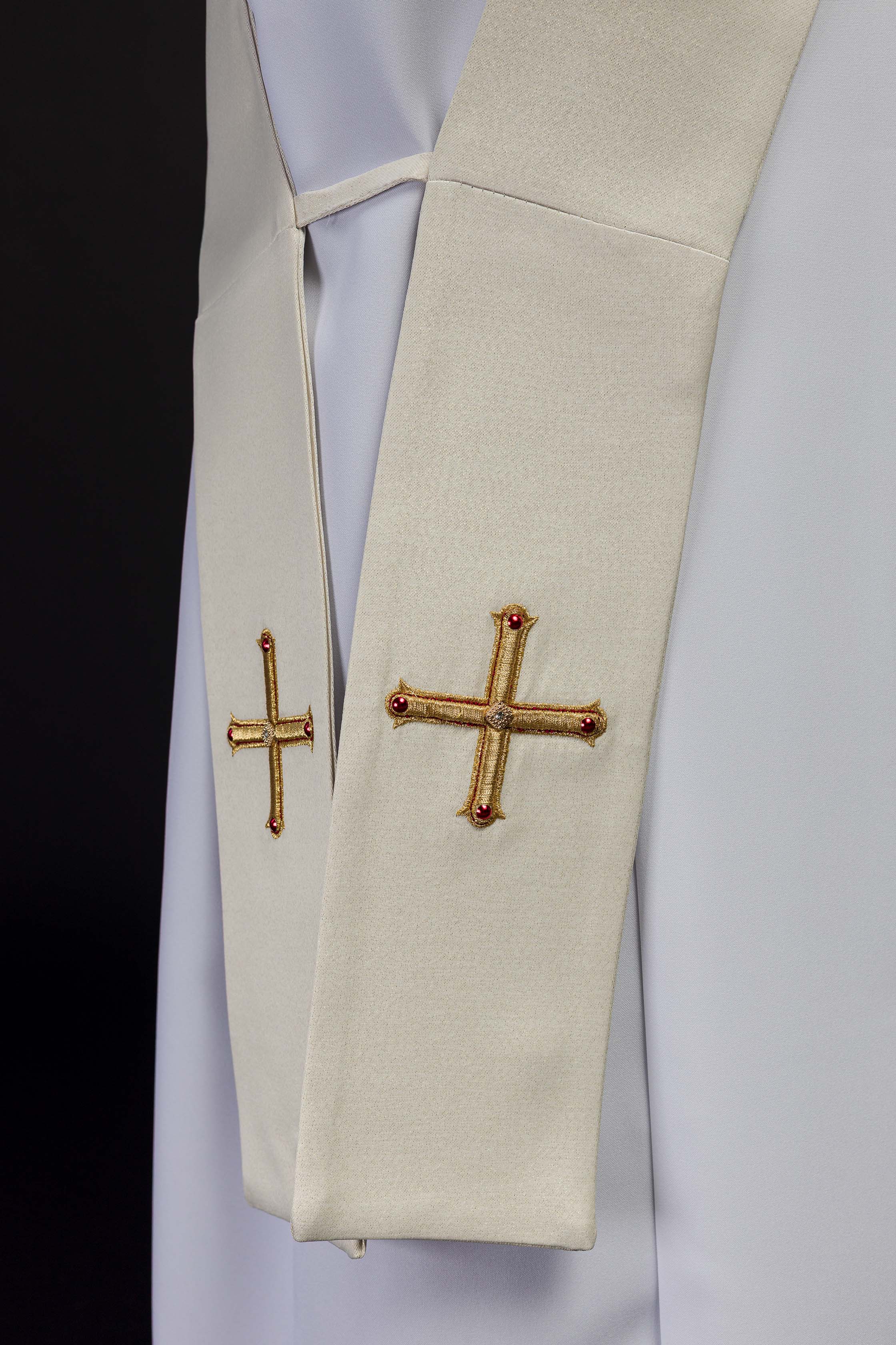 Deacon stole embroidered with a Cross