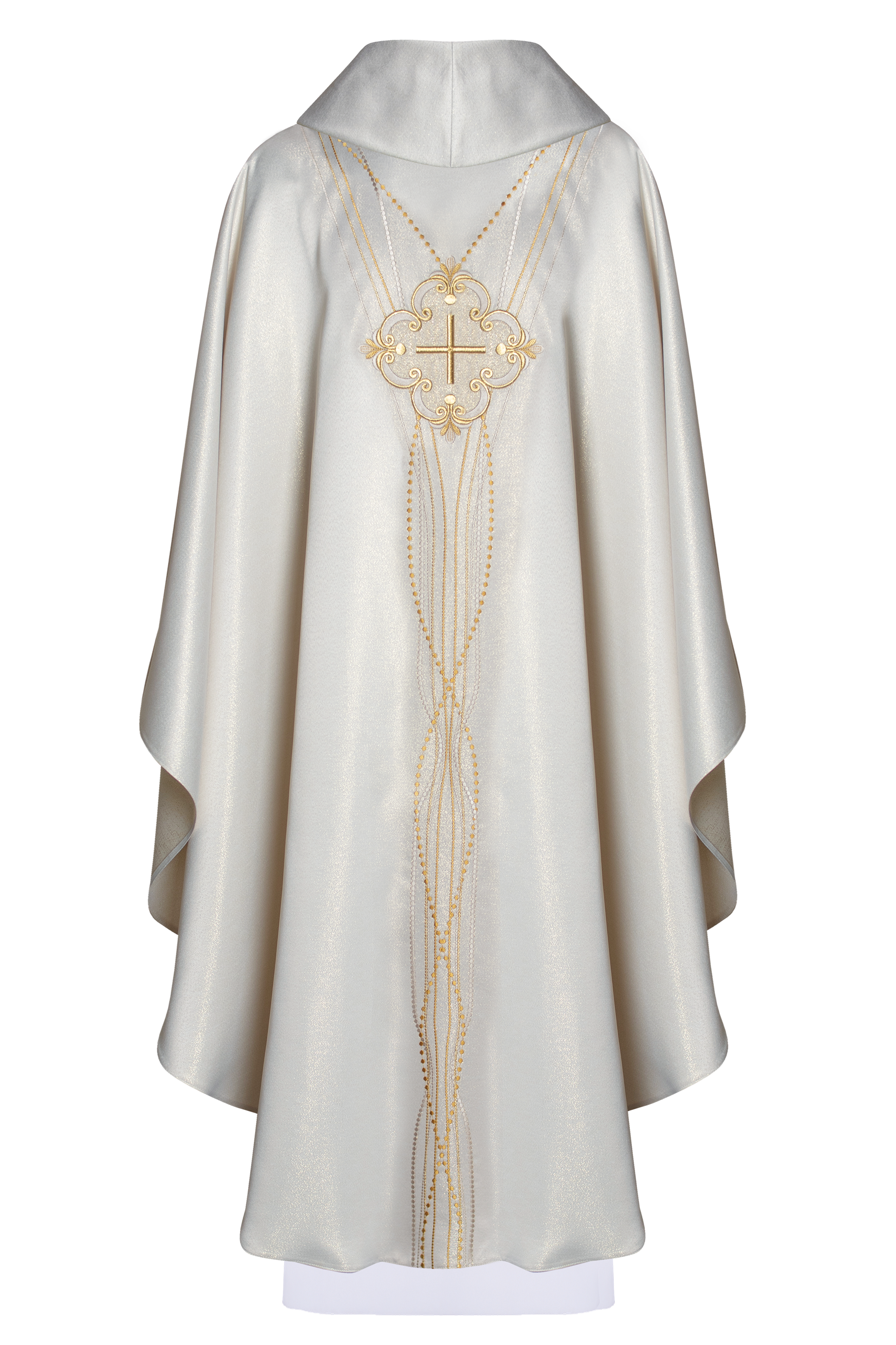 Chasuble made of shiny fabric inspired by the rosary - HAFTINAUSA.COM