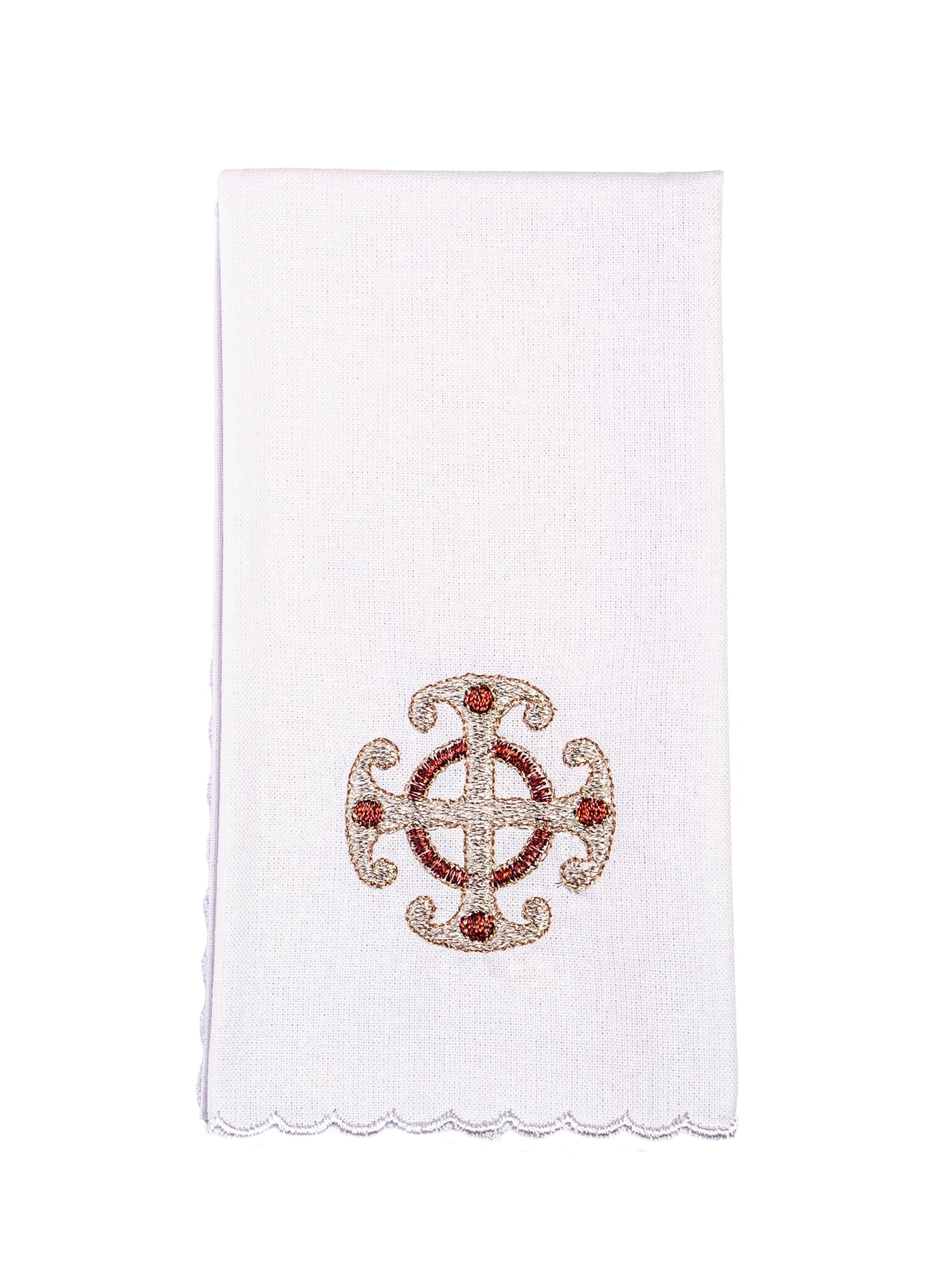 Chalice Linens with gold and bordeux embroidery KK/036 - HAFTINAUSA.COM