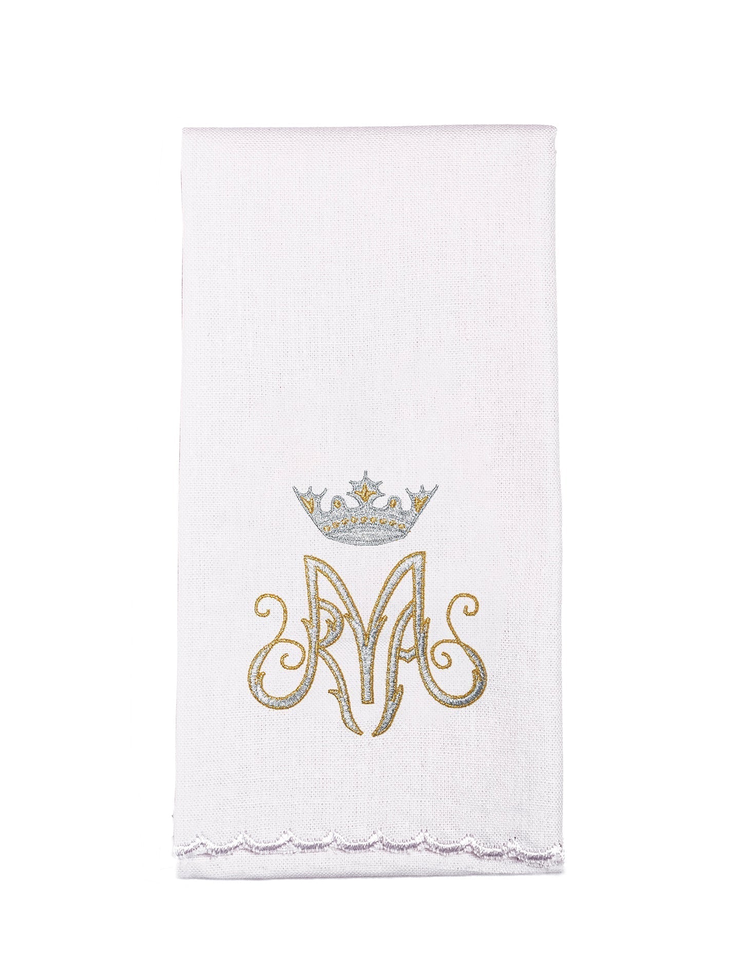 Chalice Linens with gold and silver Marian Embroidery KK/003/C2 - HAFTINAUSA.COM