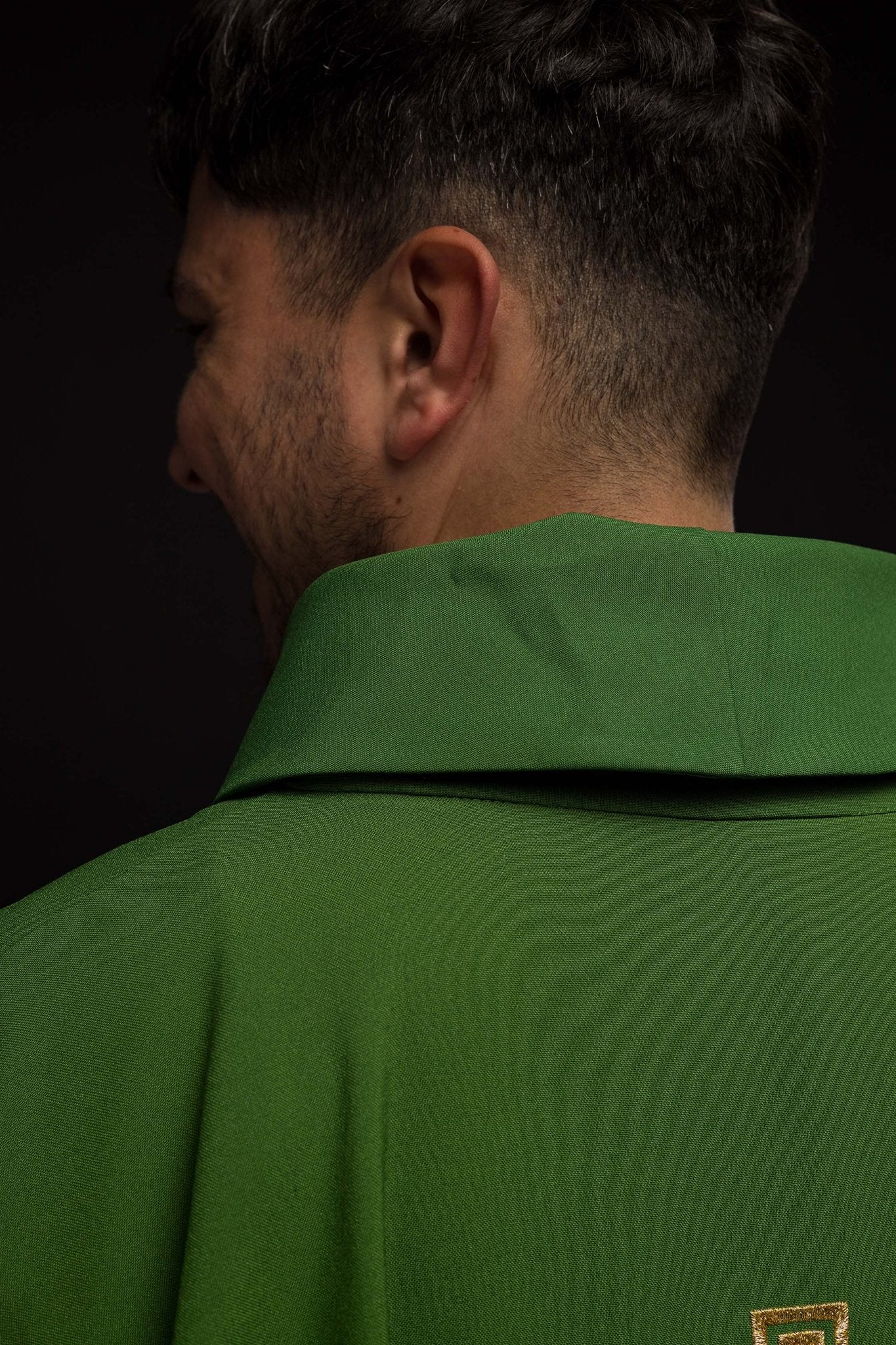 Chasuble embroidered with Green Cross KOR/018/01/12 ZIELONY - HAFTINAUSA.COM