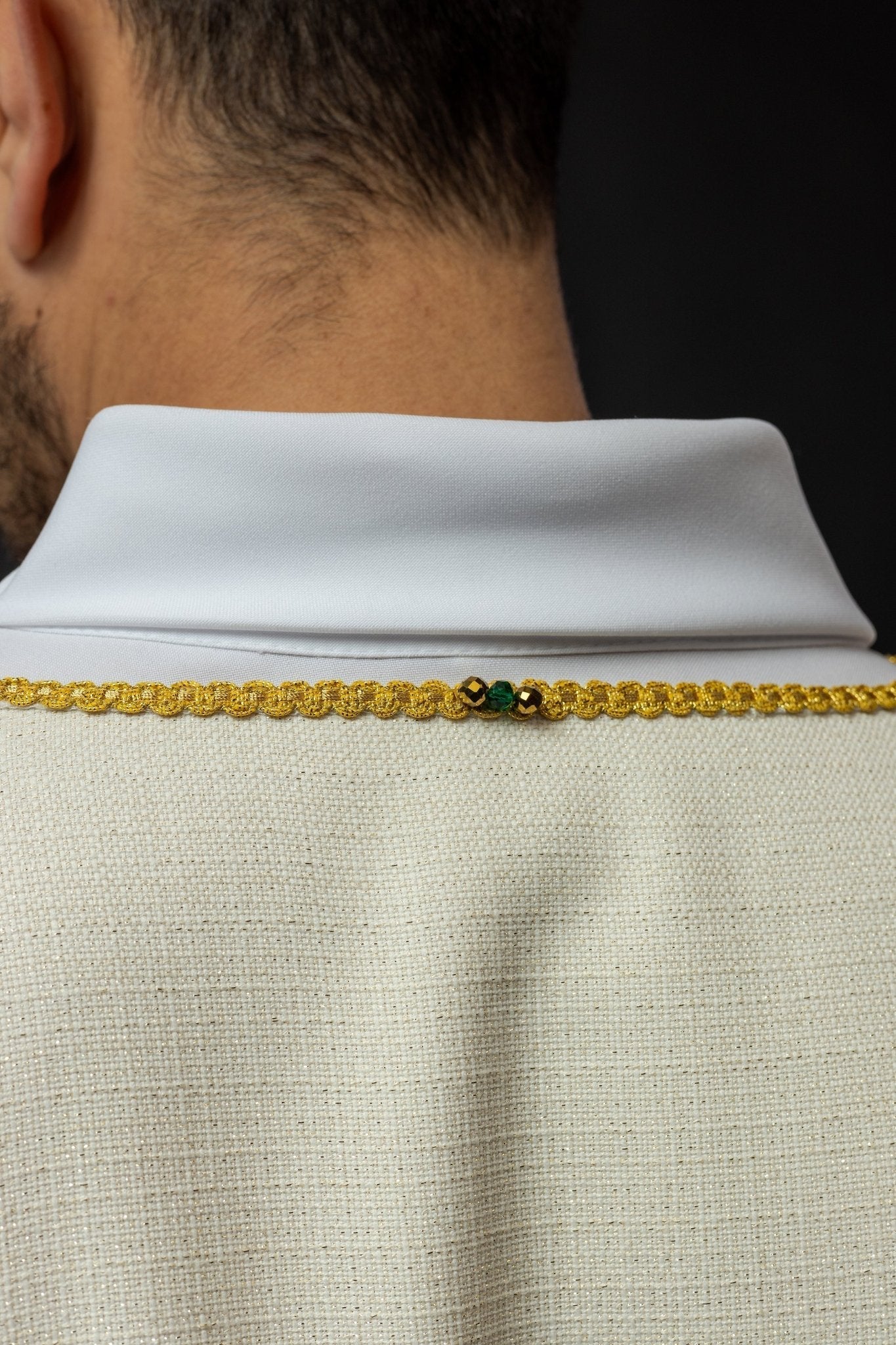 Deacon dalmatic made of Ivory Italian fabric Handmade 1001 HM/1001/05/71/PA01 - HAFTINAUSA.COM