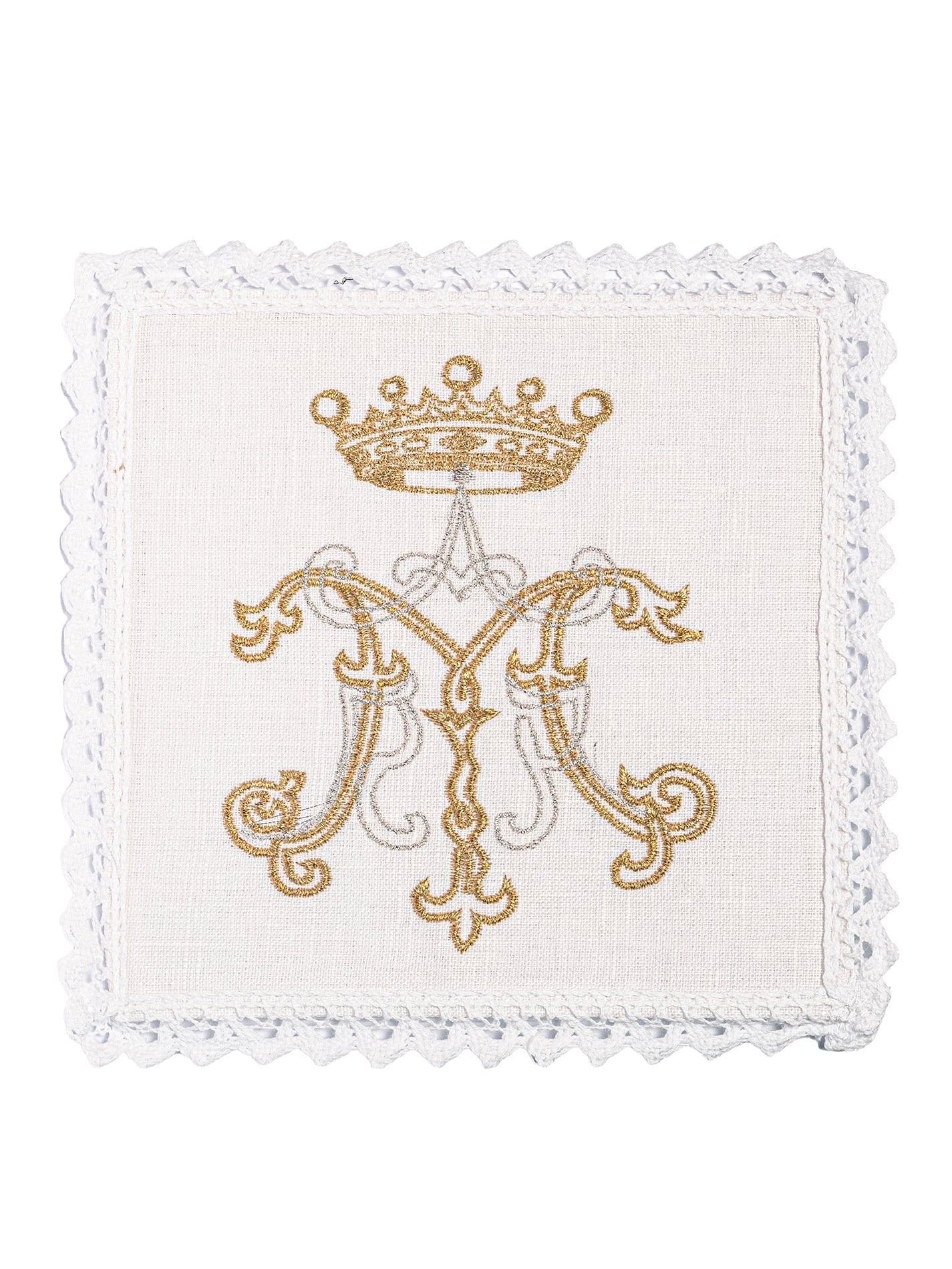 Linen Chalice Linens with Gold Cross Embroidery KKL/020 - HAFTINAUSA.COM
