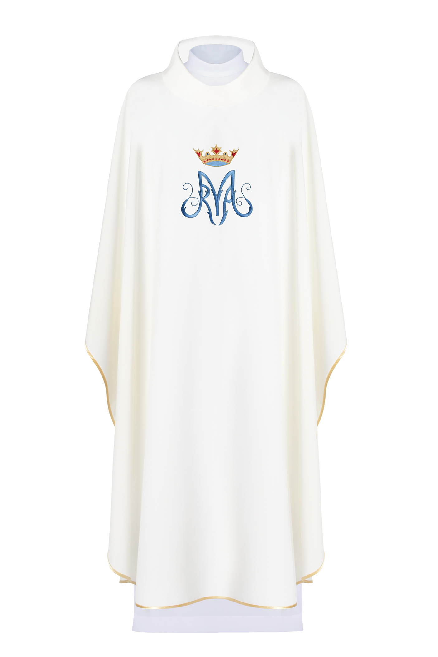 Biały ornat liturgiczny maryjny - ORNATY.PL