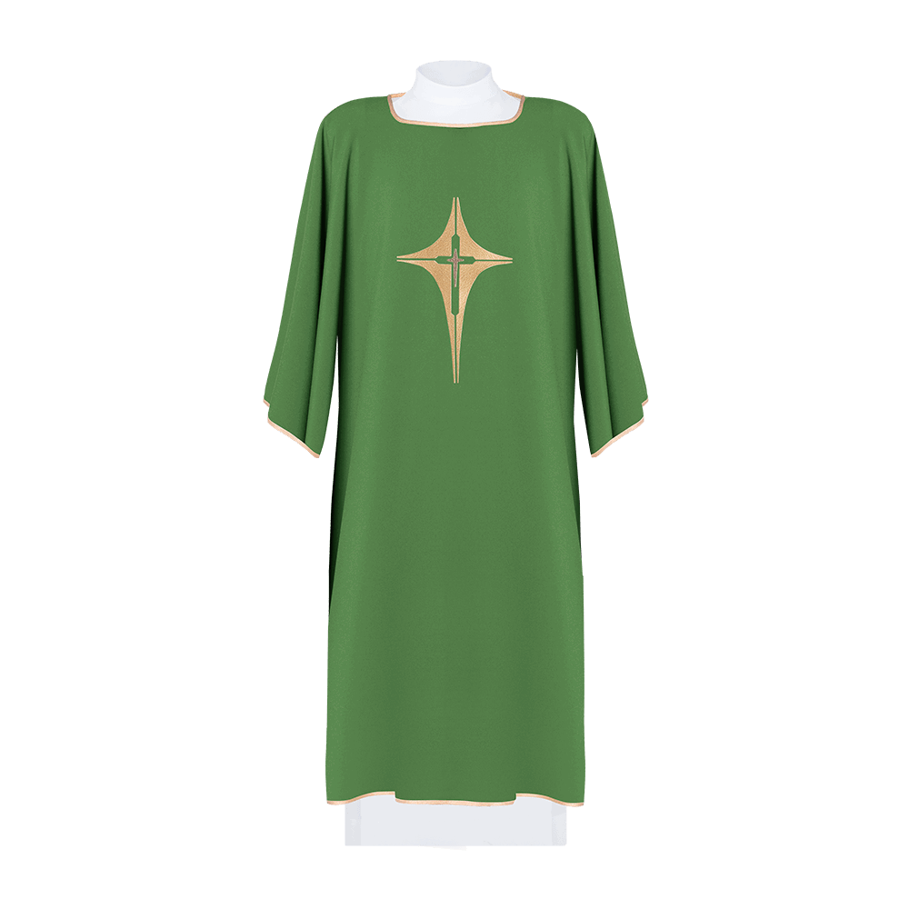 Green Dalmatic with Embroidered Gold Cross