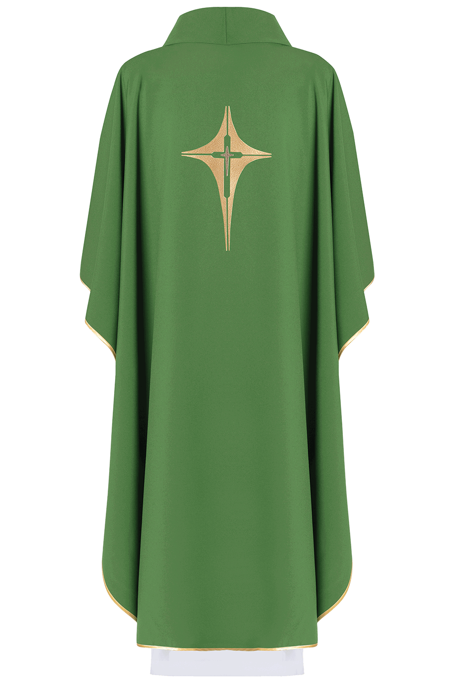 Green chasuble embroidered with cross