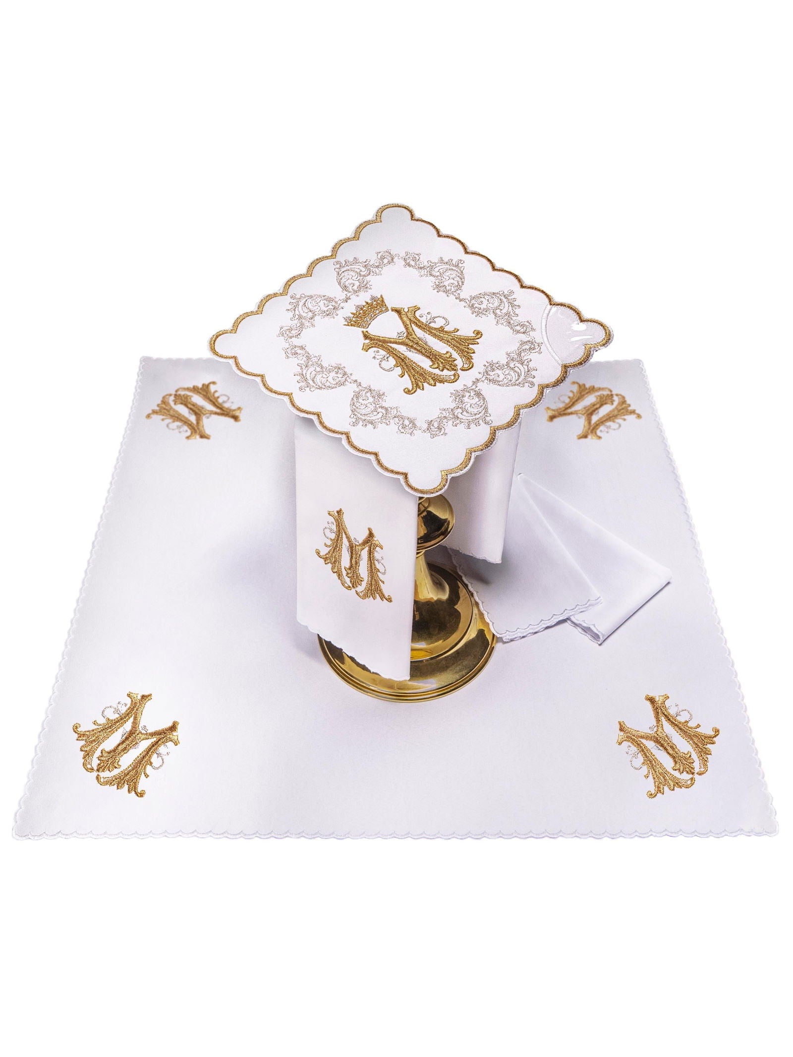 Embroidered Chalice Linens