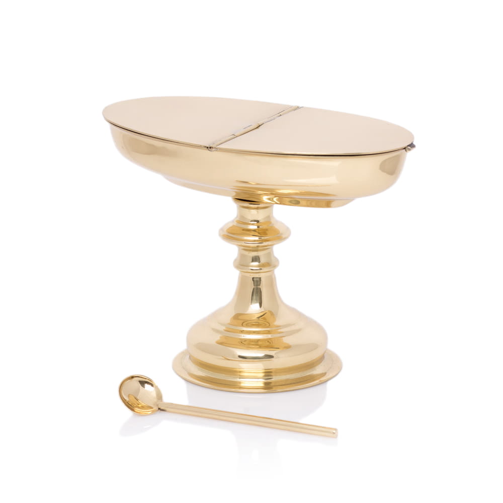 Brass Incense Boat with Spoon