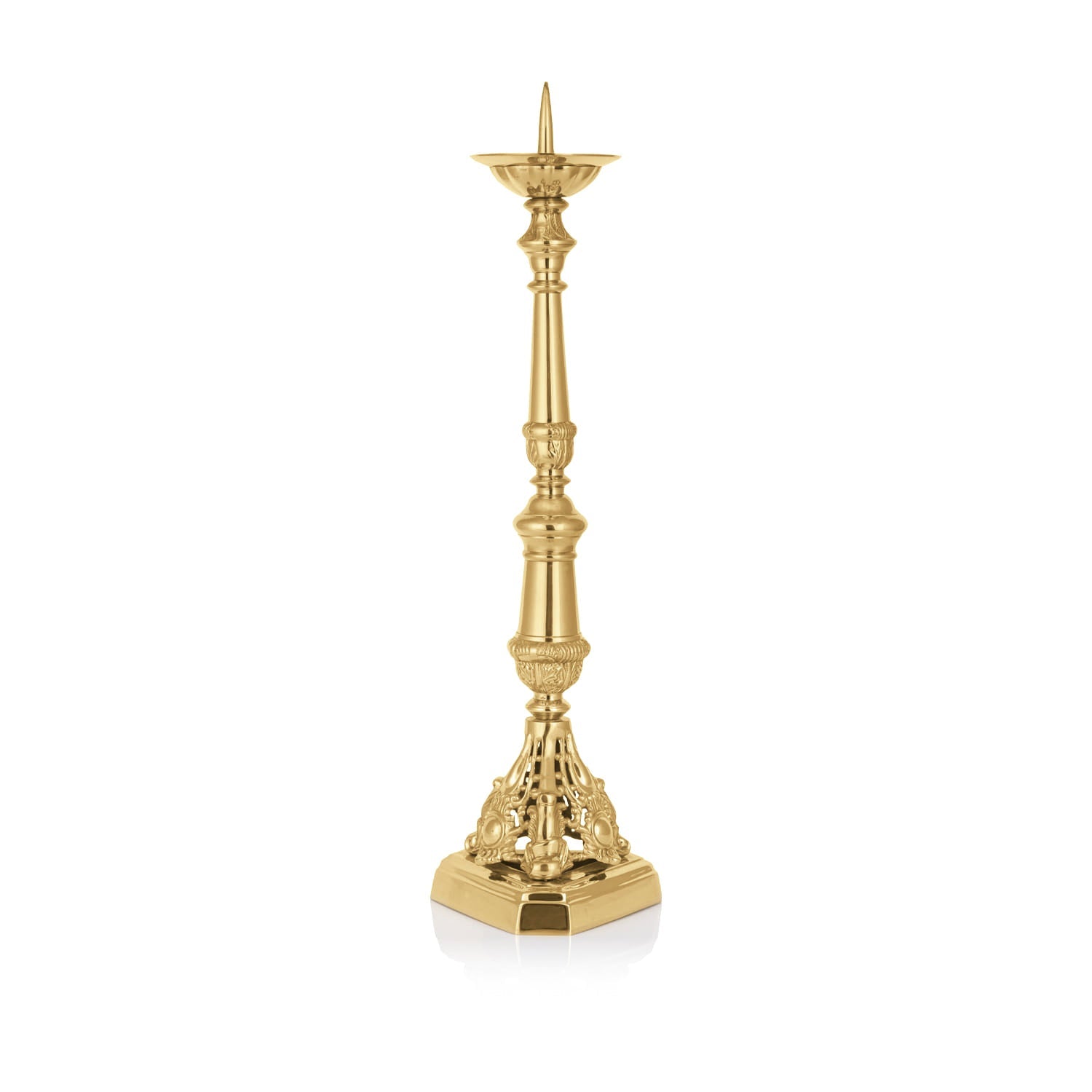 Candlestick - brass - 64 cm