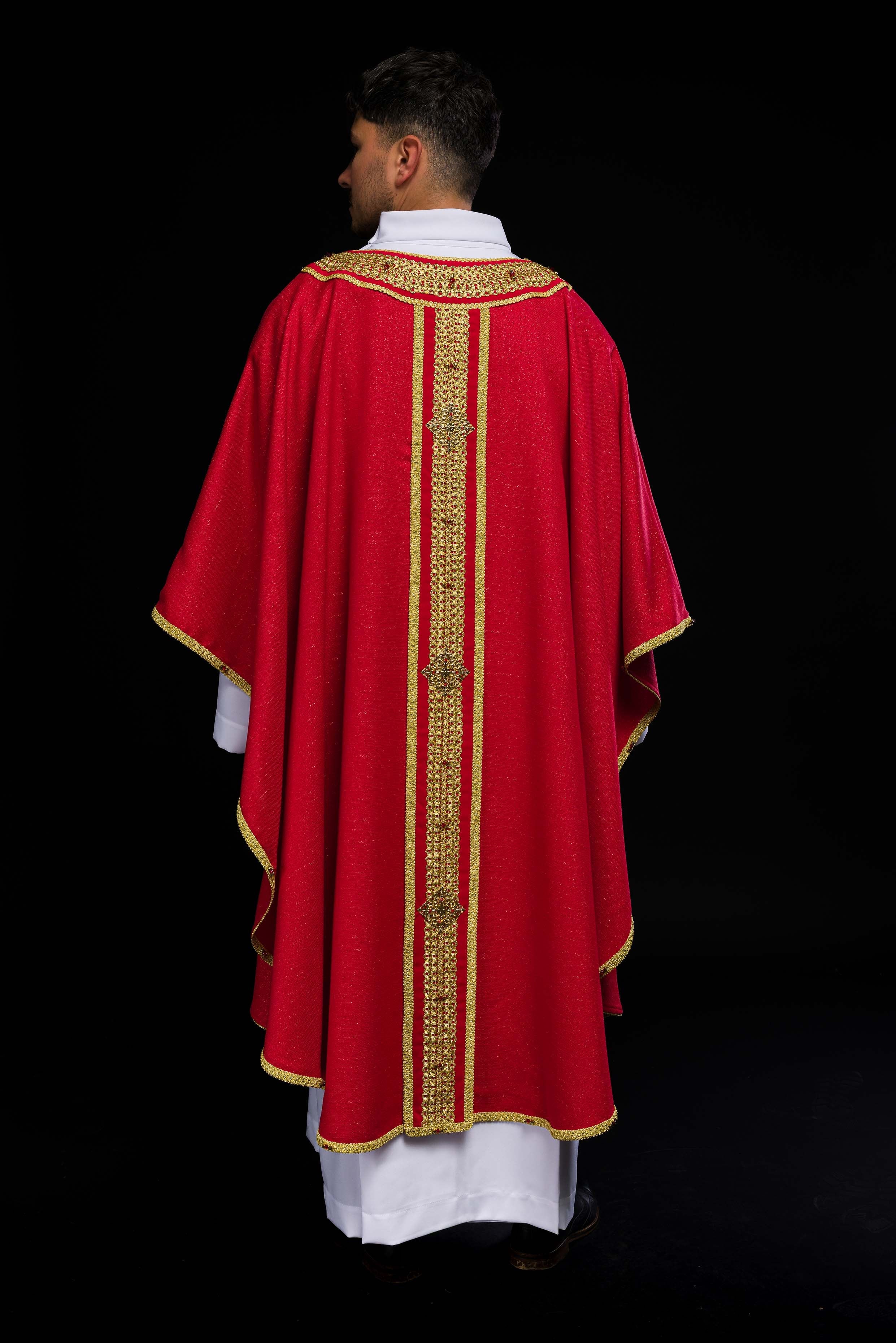 Handmade chasuble with natural stones Handmade 7001