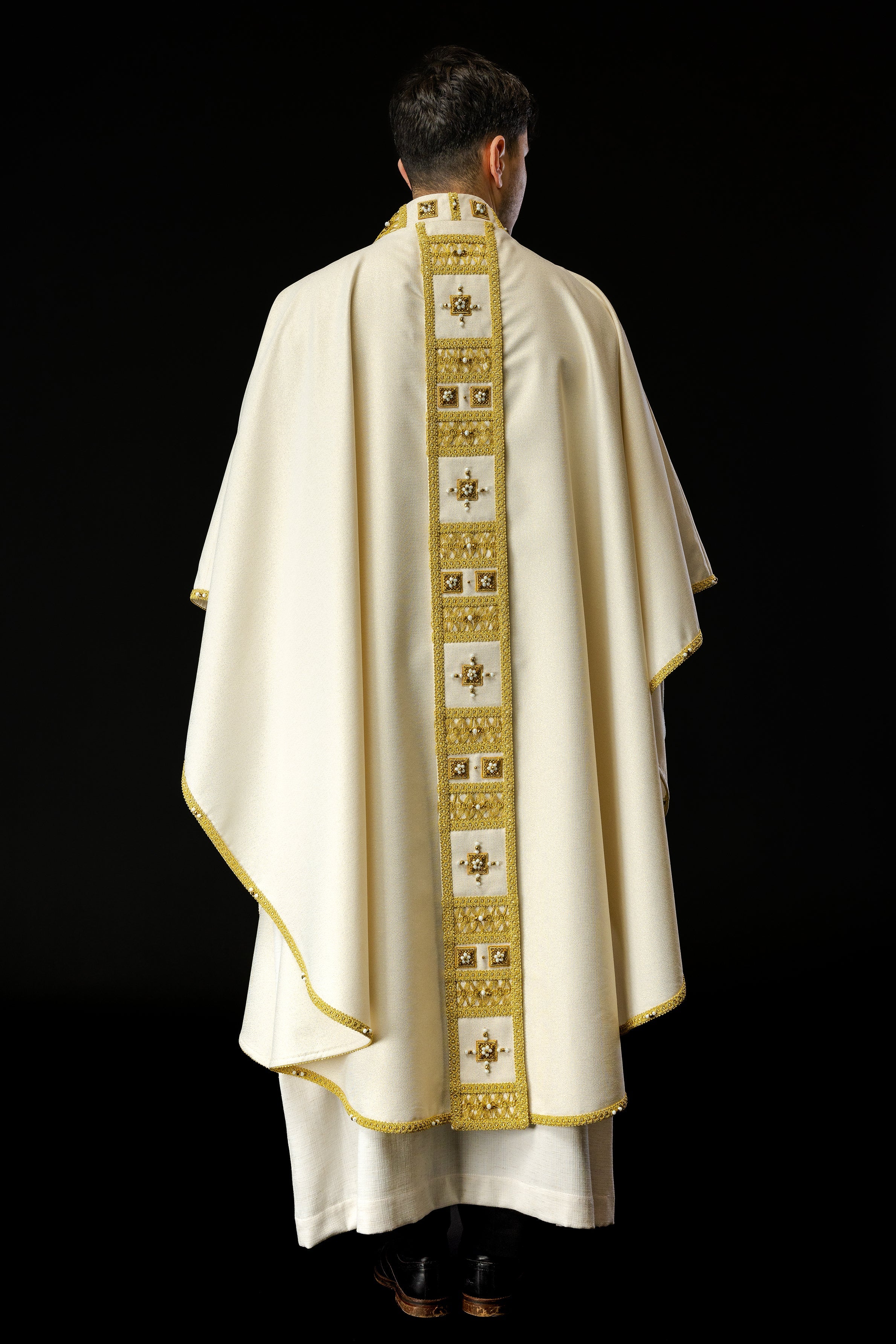 Handmade chasuble with natural stones Handmade 7008