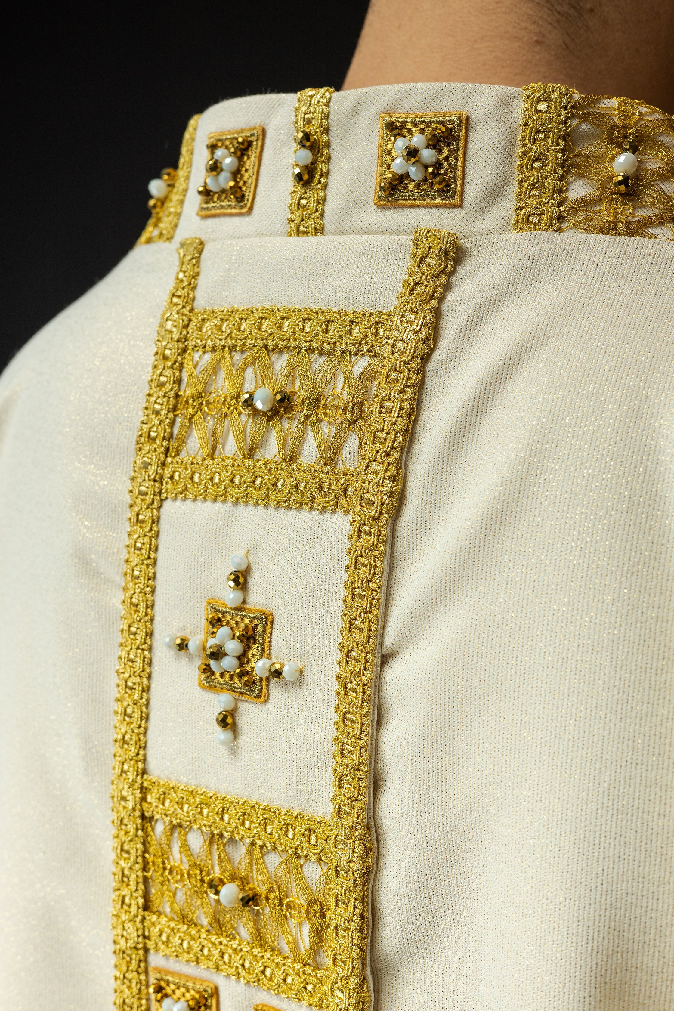 Handmade chasuble with natural stones Handmade 7008