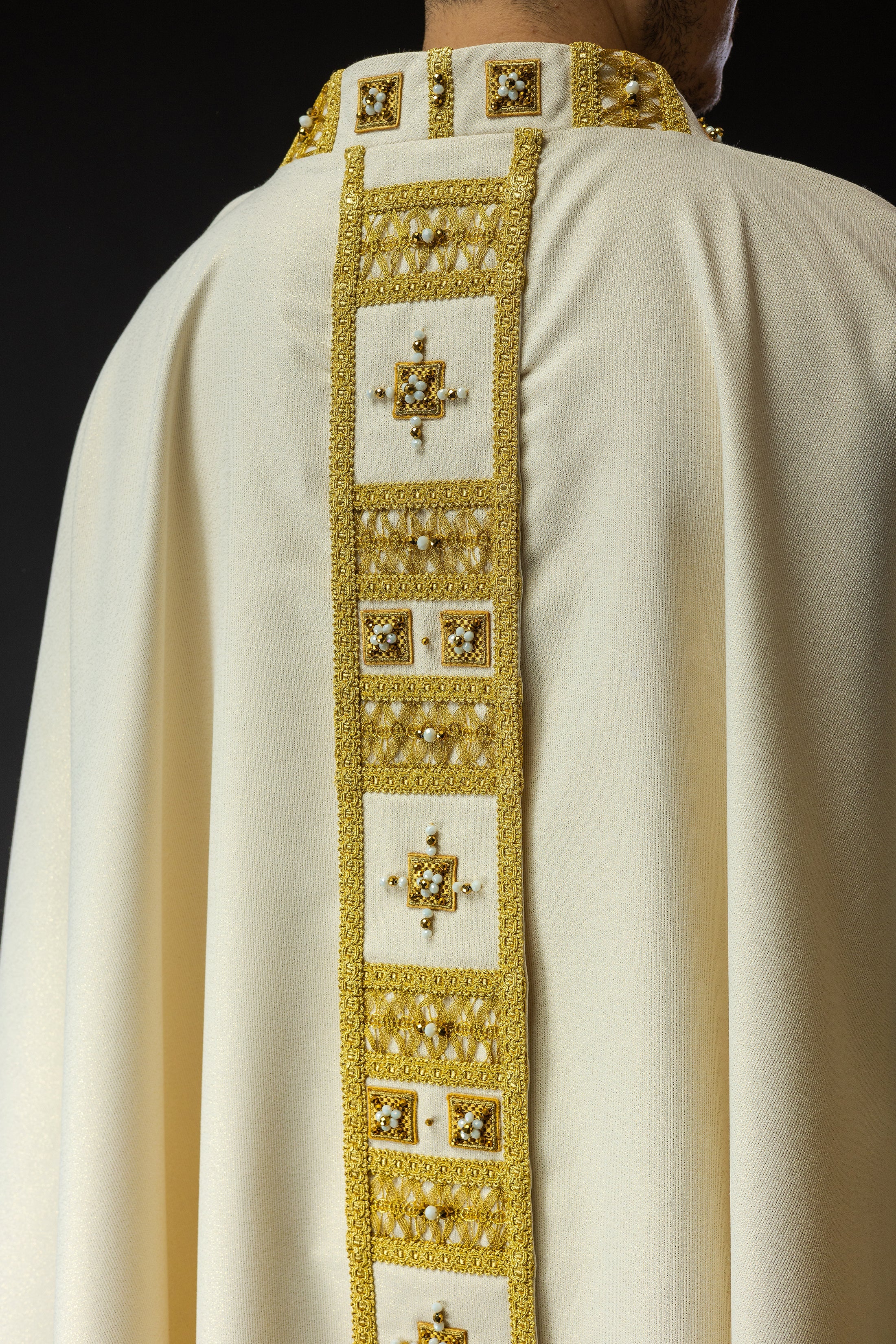 Handmade chasuble with natural stones Handmade 7008