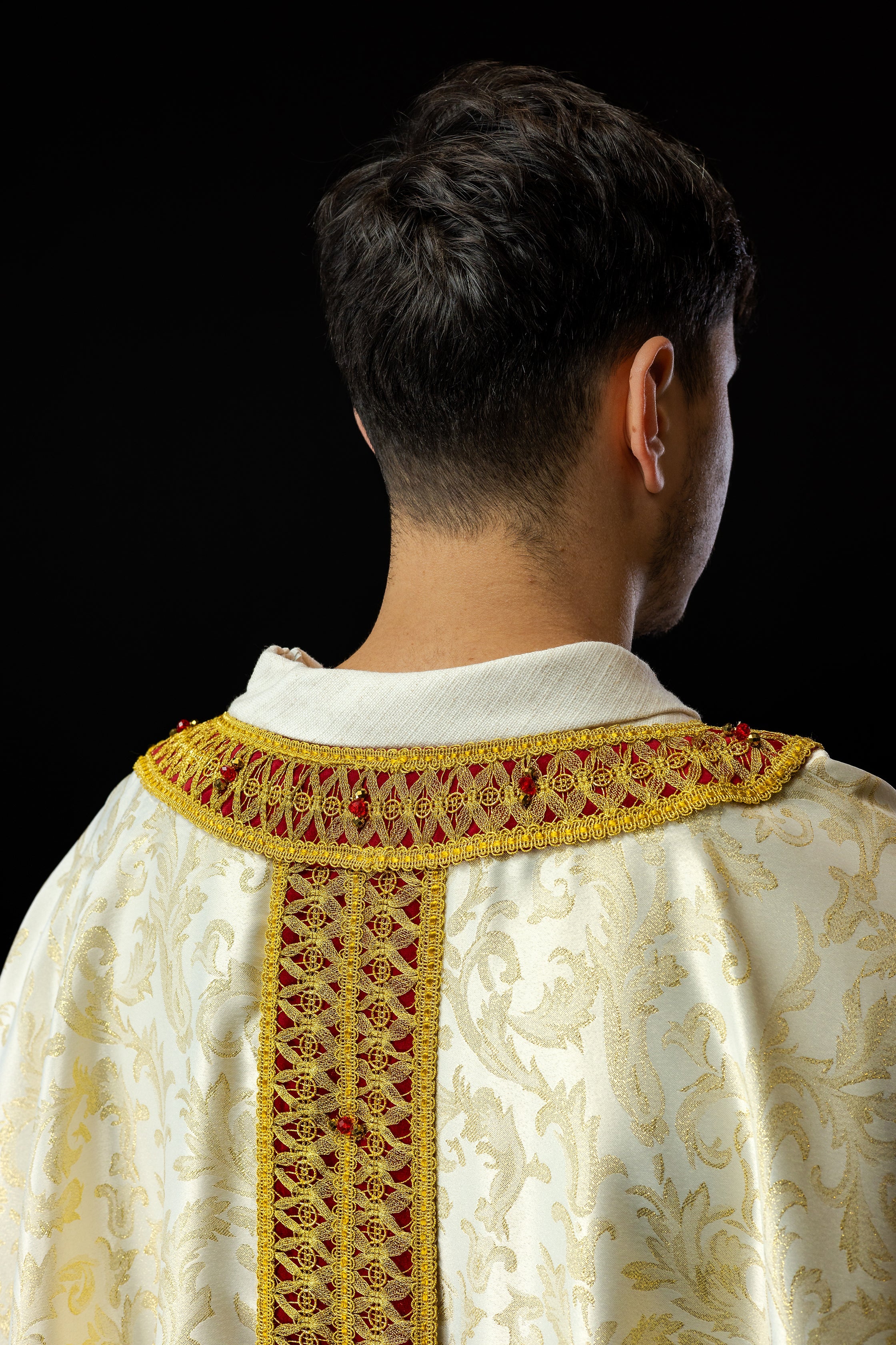 Handmade chasuble with natural stones Handmade 7009