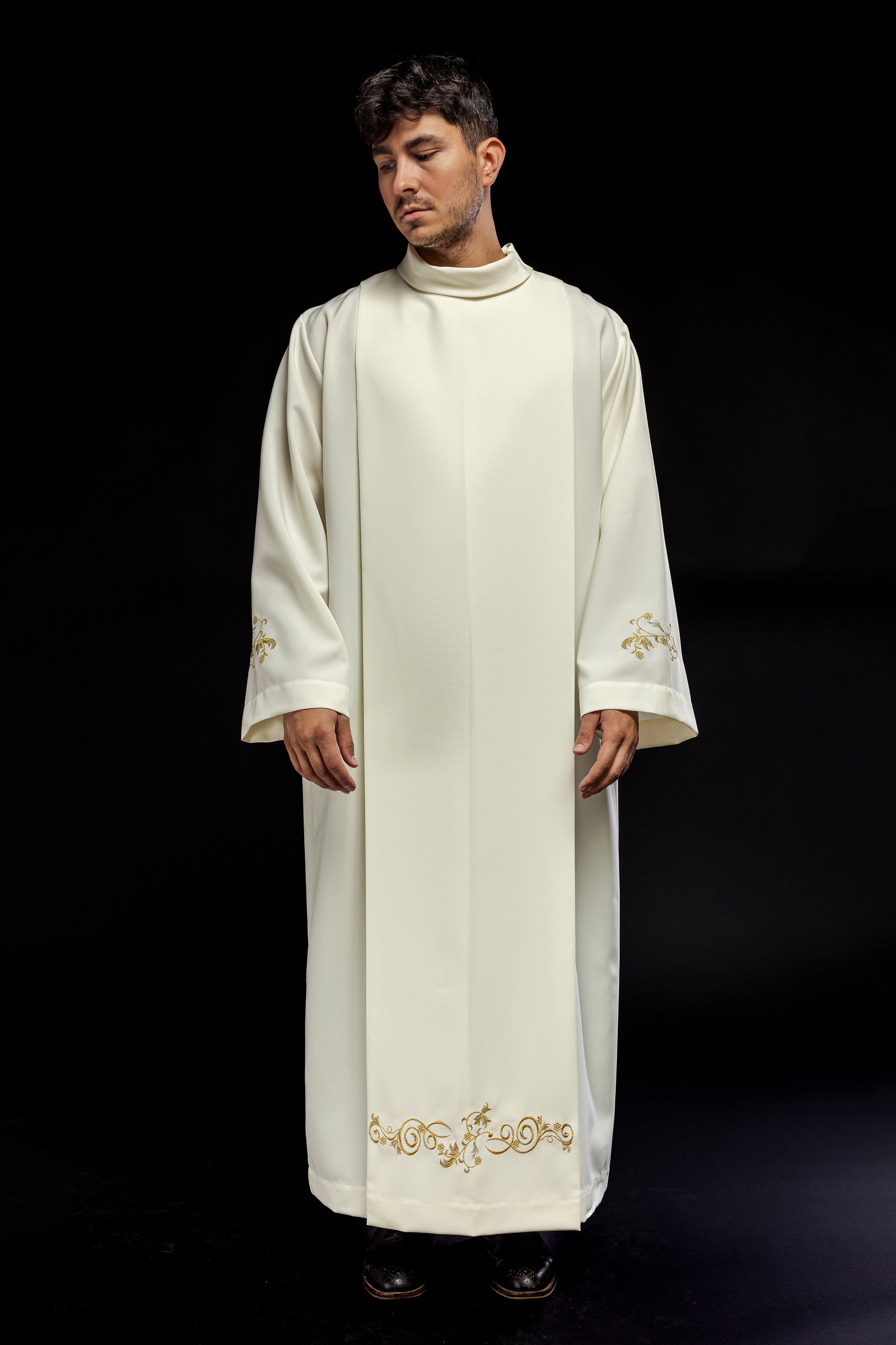 Smooth Priestly Alba with Collar - HAFTINAUSA.COM