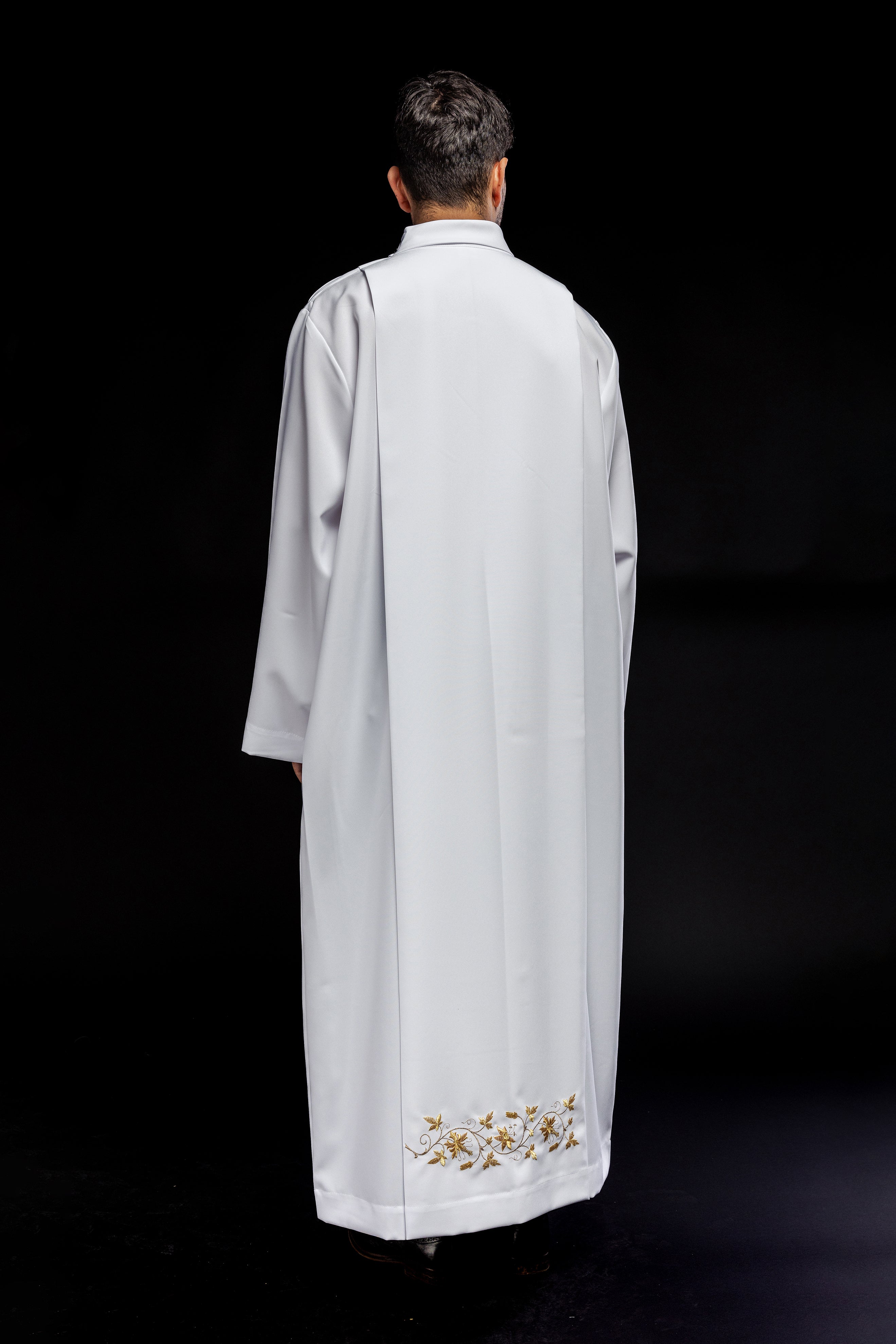 Clergy Alb with neck collar