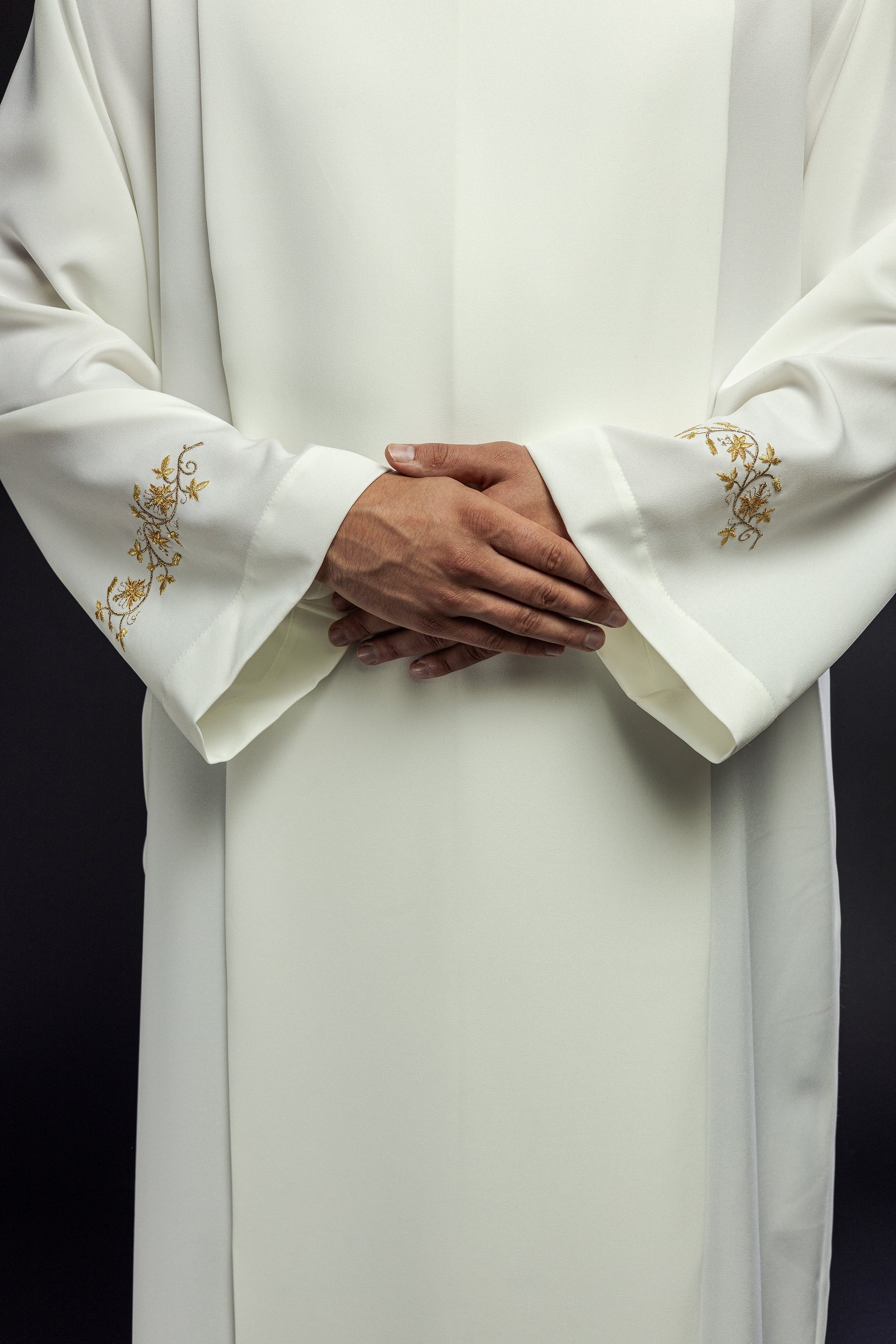 Clergy Alb with neck collar