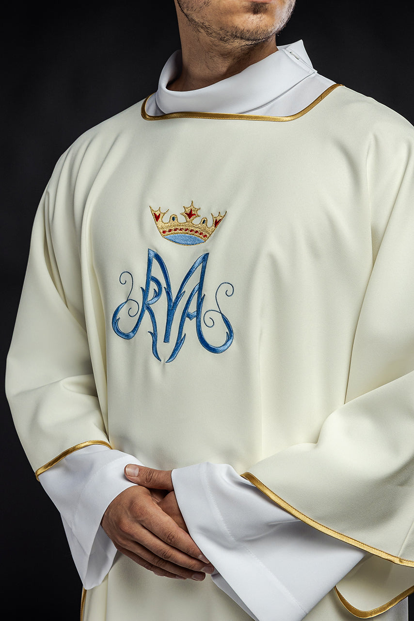 Dalmatic with Mary Motif Embroidery