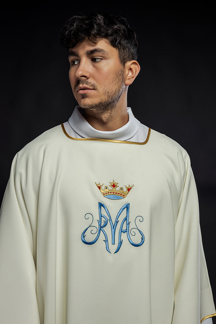 Dalmatic with Mary Motif Embroidery