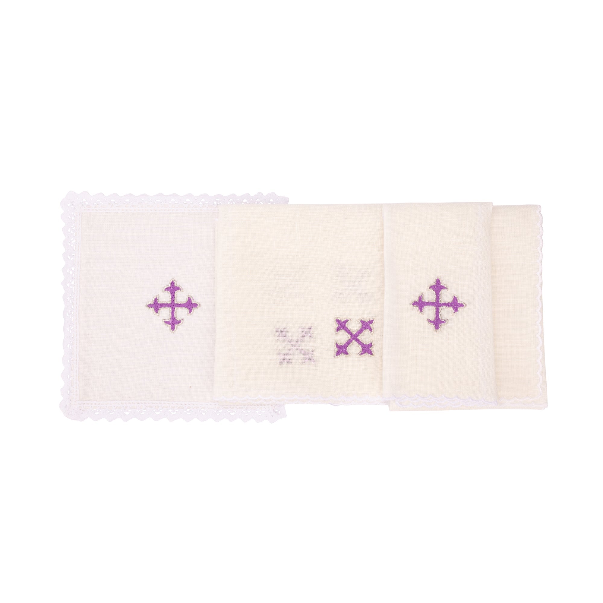 Chalice Linens with small cross embroidery