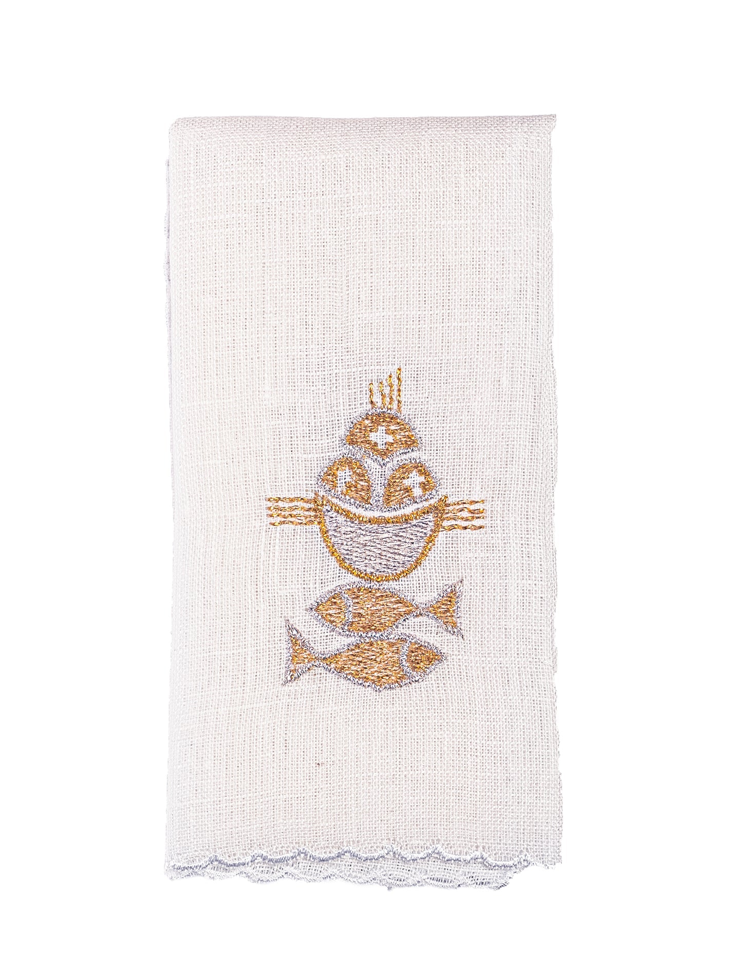 Linen Chalice Linens with Embroidered PAX Motif - HAFTINAUSA.COM