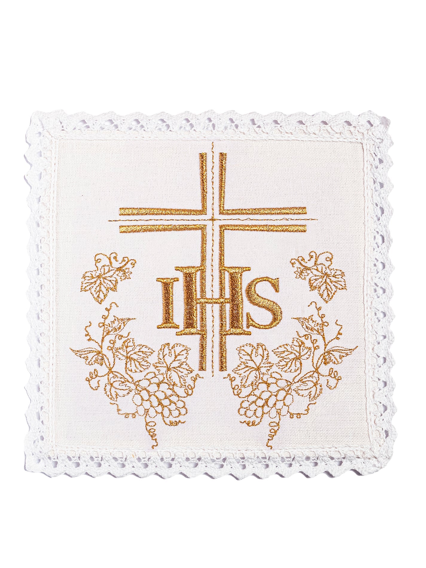 Embroidered Linen Chalice Linens - HAFTINAUSA.COM