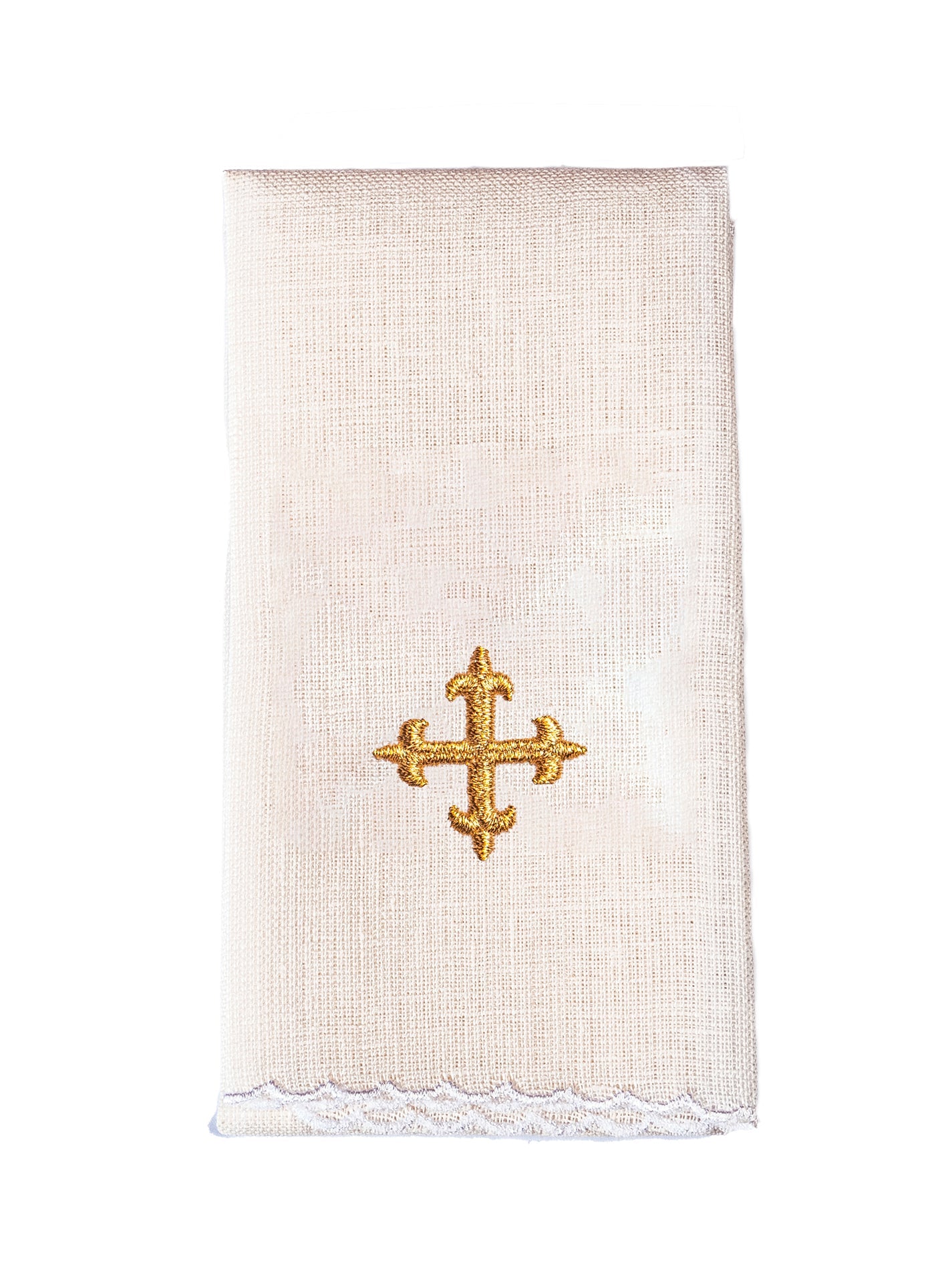 Chalice Linens set with classic IHS motif - HAFTINAUSA.COM