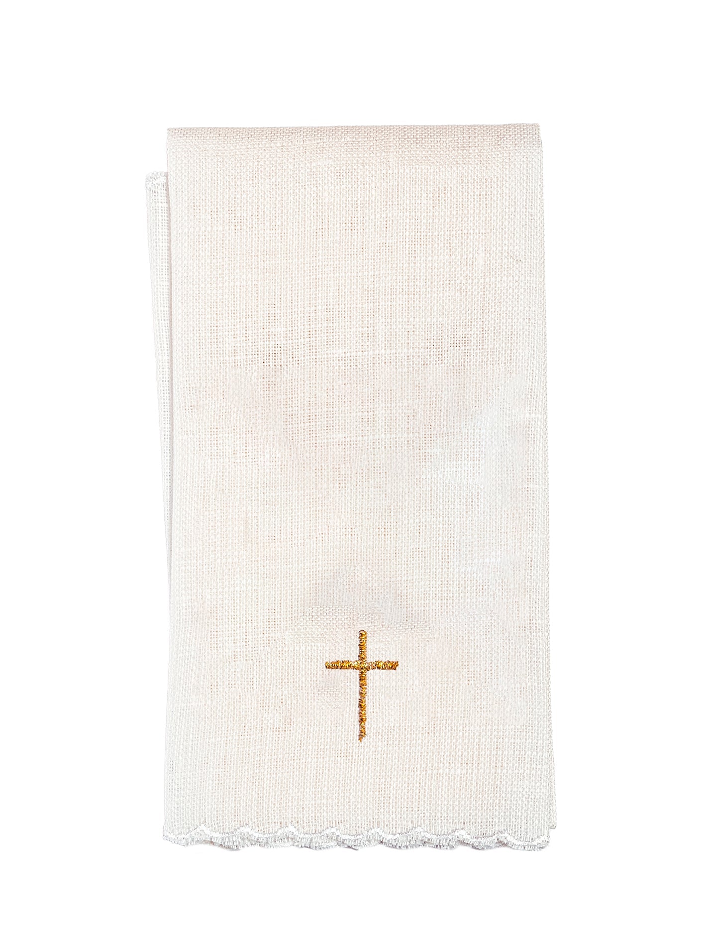 Chalice linens set with gold cross embroidery - HAFTINAUSA.COM