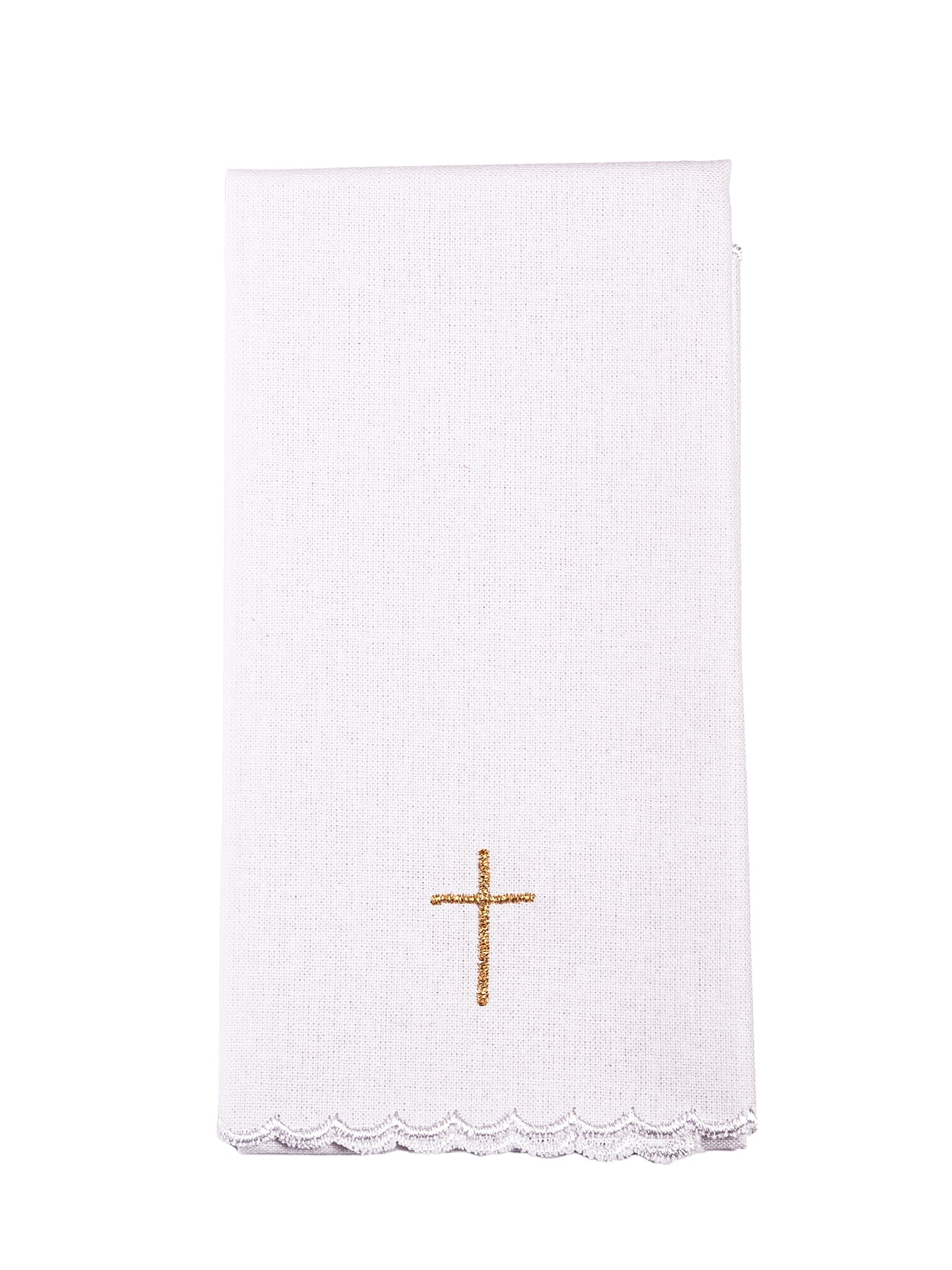 Chalice linens with gold and red cross embroidery - HAFTINAUSA.COM