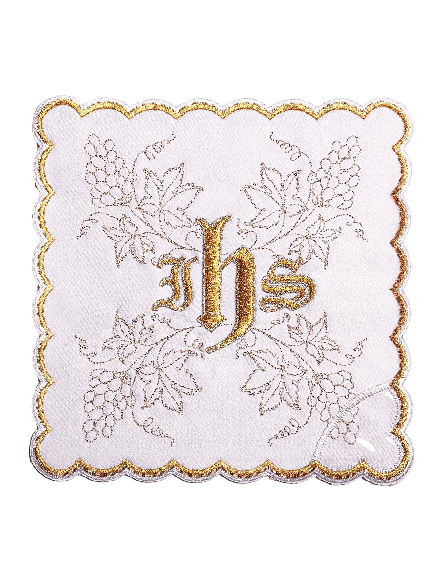 Chalice Linens with embroidered IHS and gold - HAFTINAUSA.COM