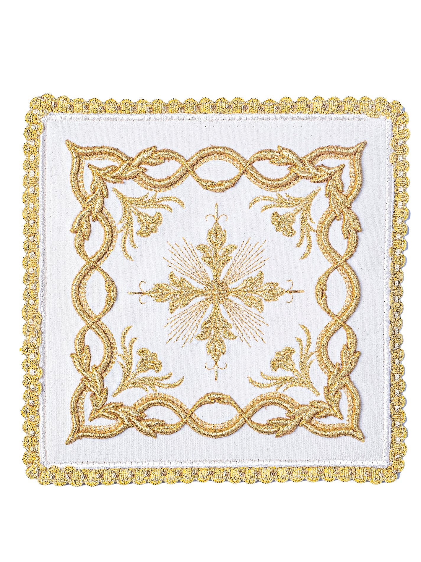 Chalice linens set made from velvet texture with gold embroidery - HAFTINAUSA.COM