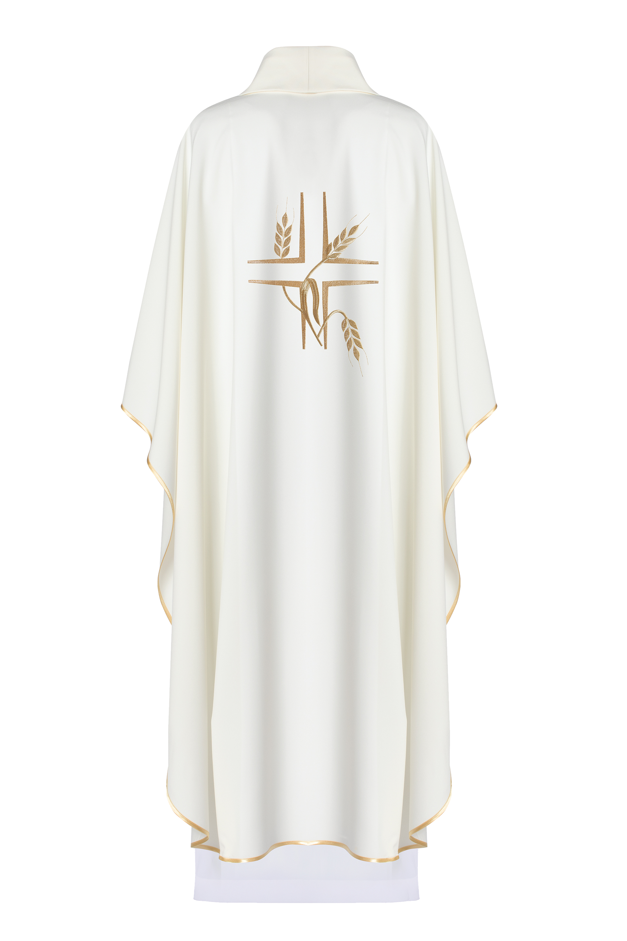 Simple ecru chasuble with golden embroidery - HAFTINAUSA.COM