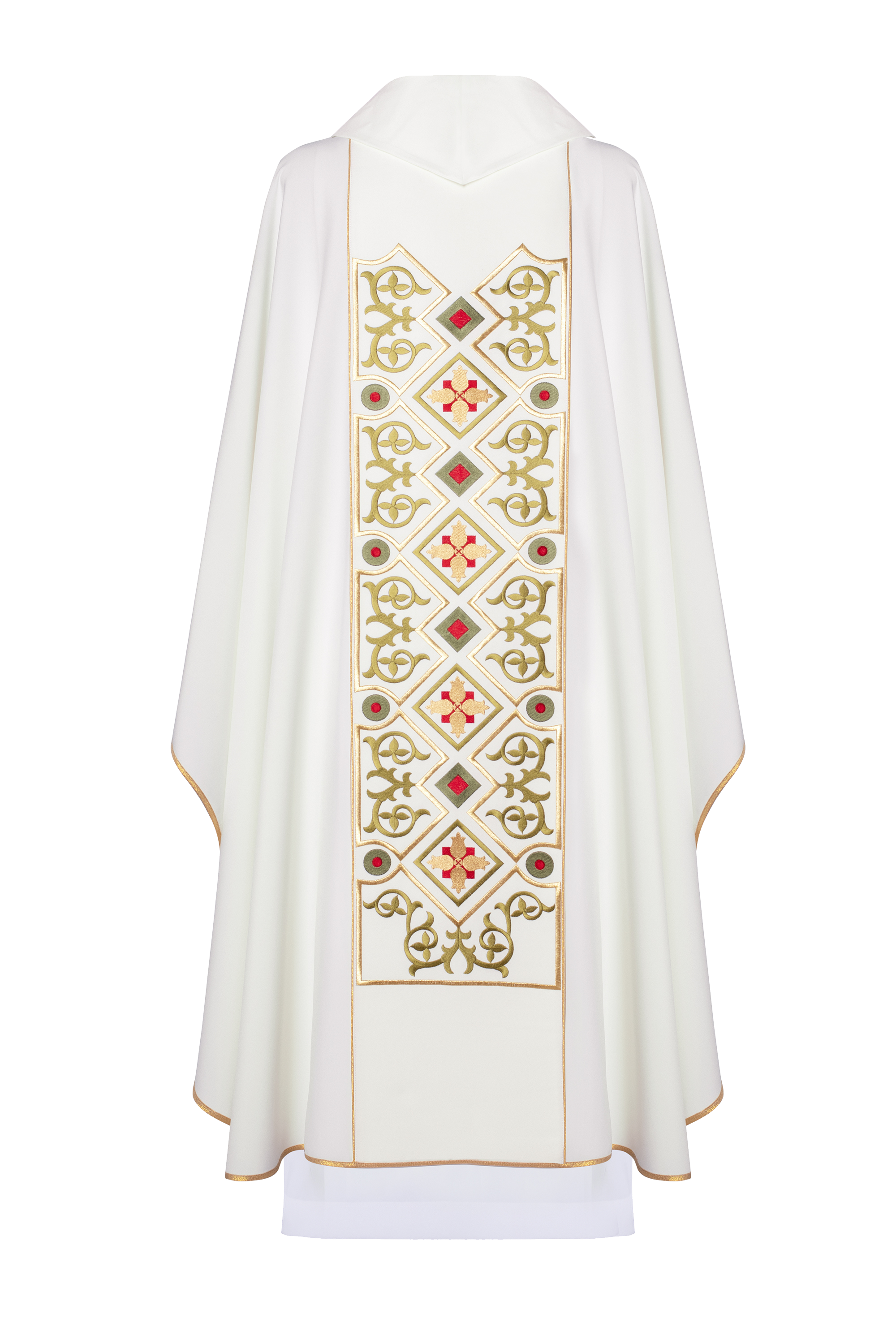 Chasuble embroidered with Lamb pattern in ecru - HAFTINAUSA.COM