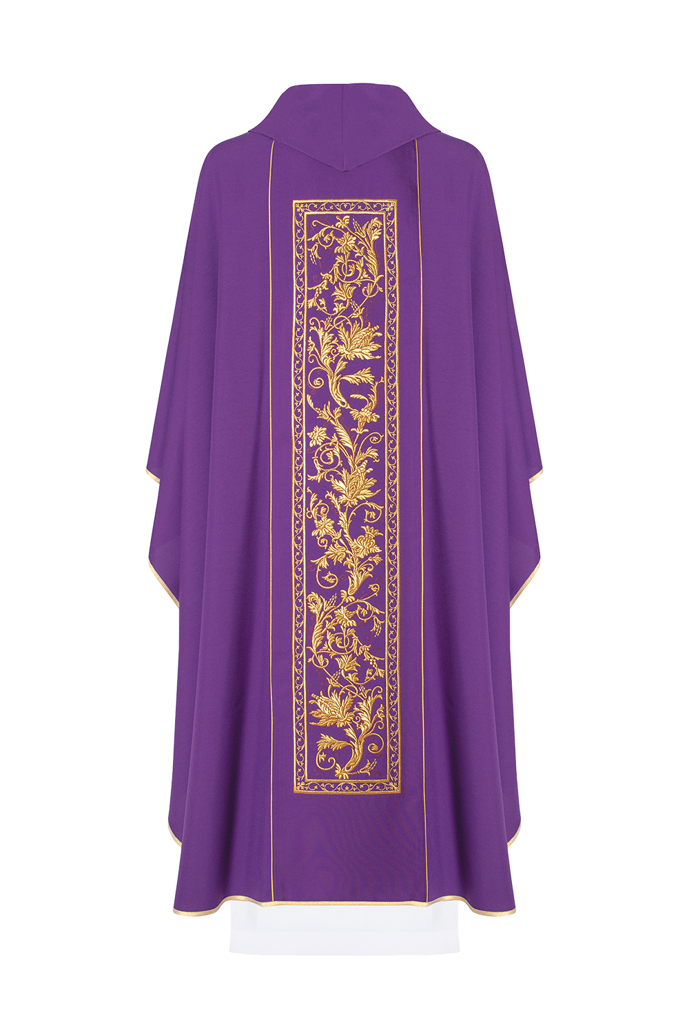 Purple chasuble with the symbol of the Eucharistic Chalice - HAFTINAUSA.COM