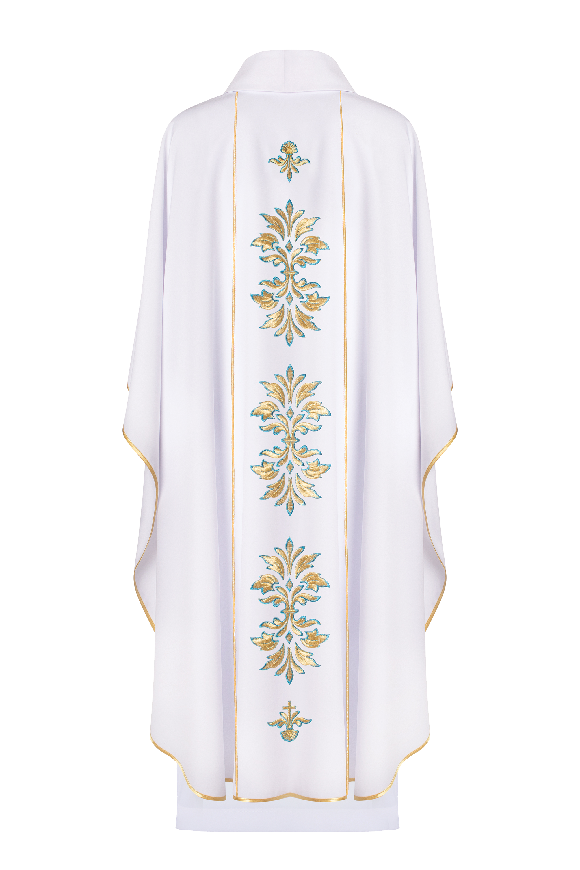 Chasuble embroidered with Mary motif in White