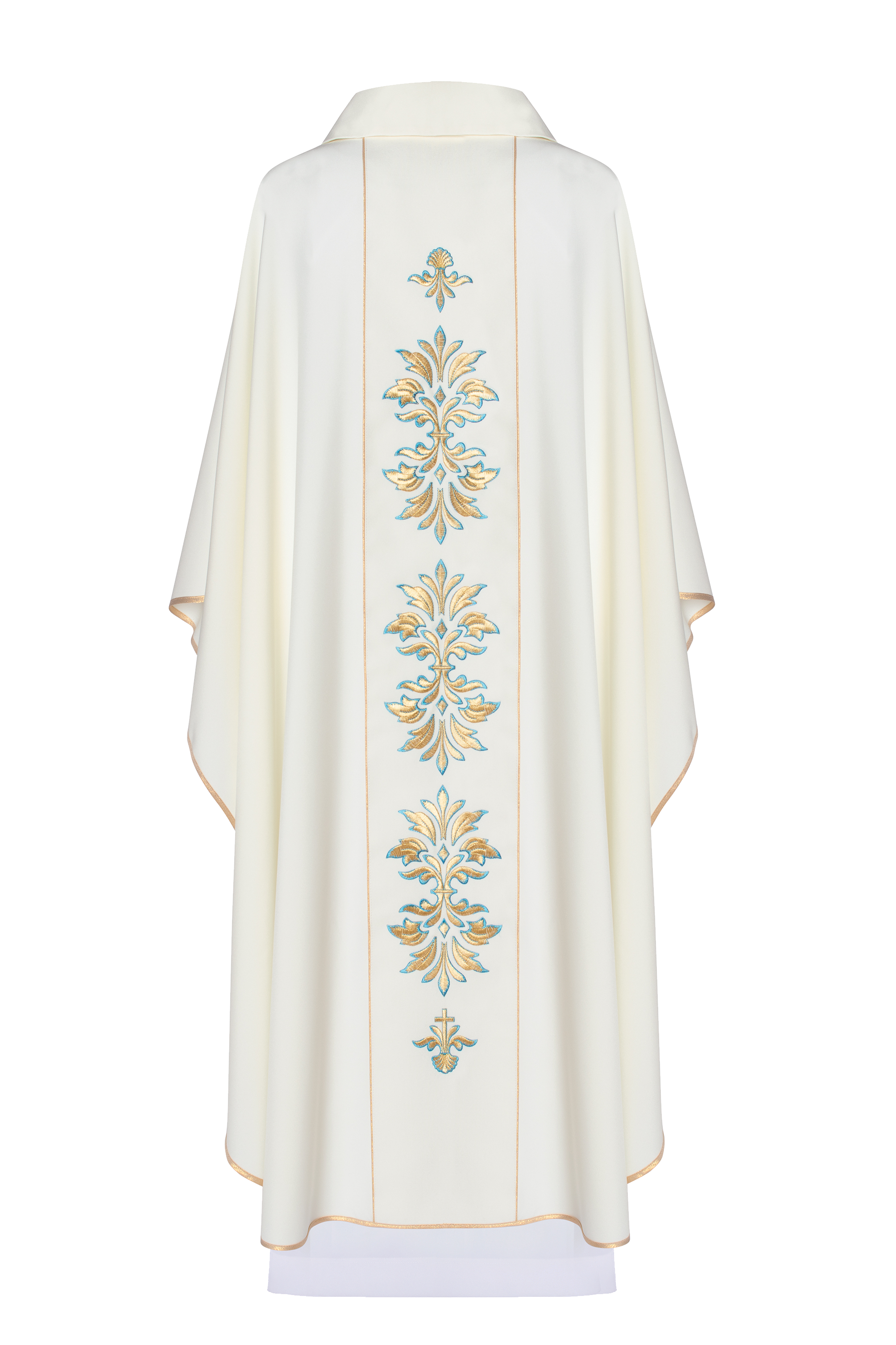 Chasuble with Mary motif in ecru color