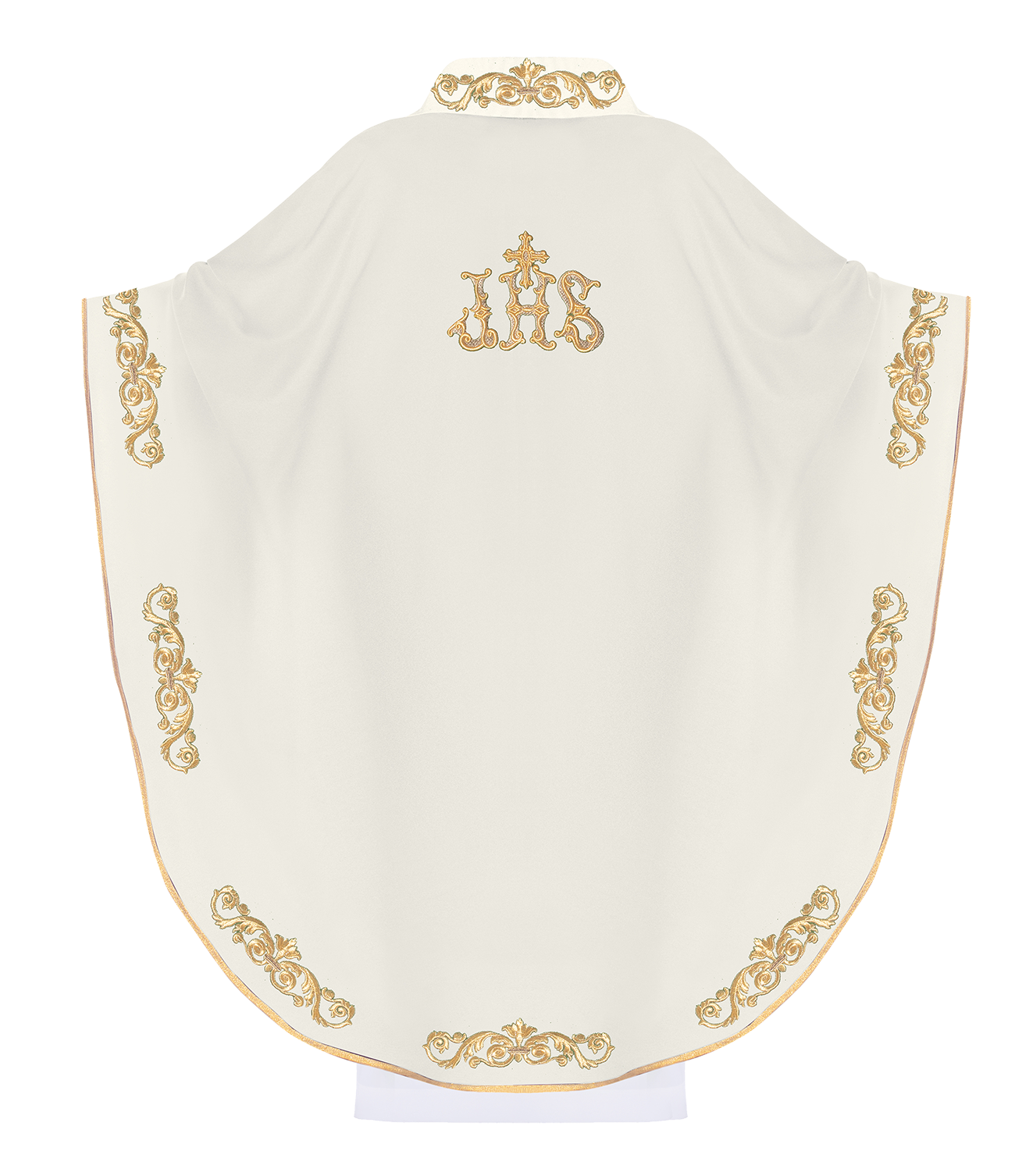 Ecru chasuble with IHS motif - HAFTINAUSA.COM