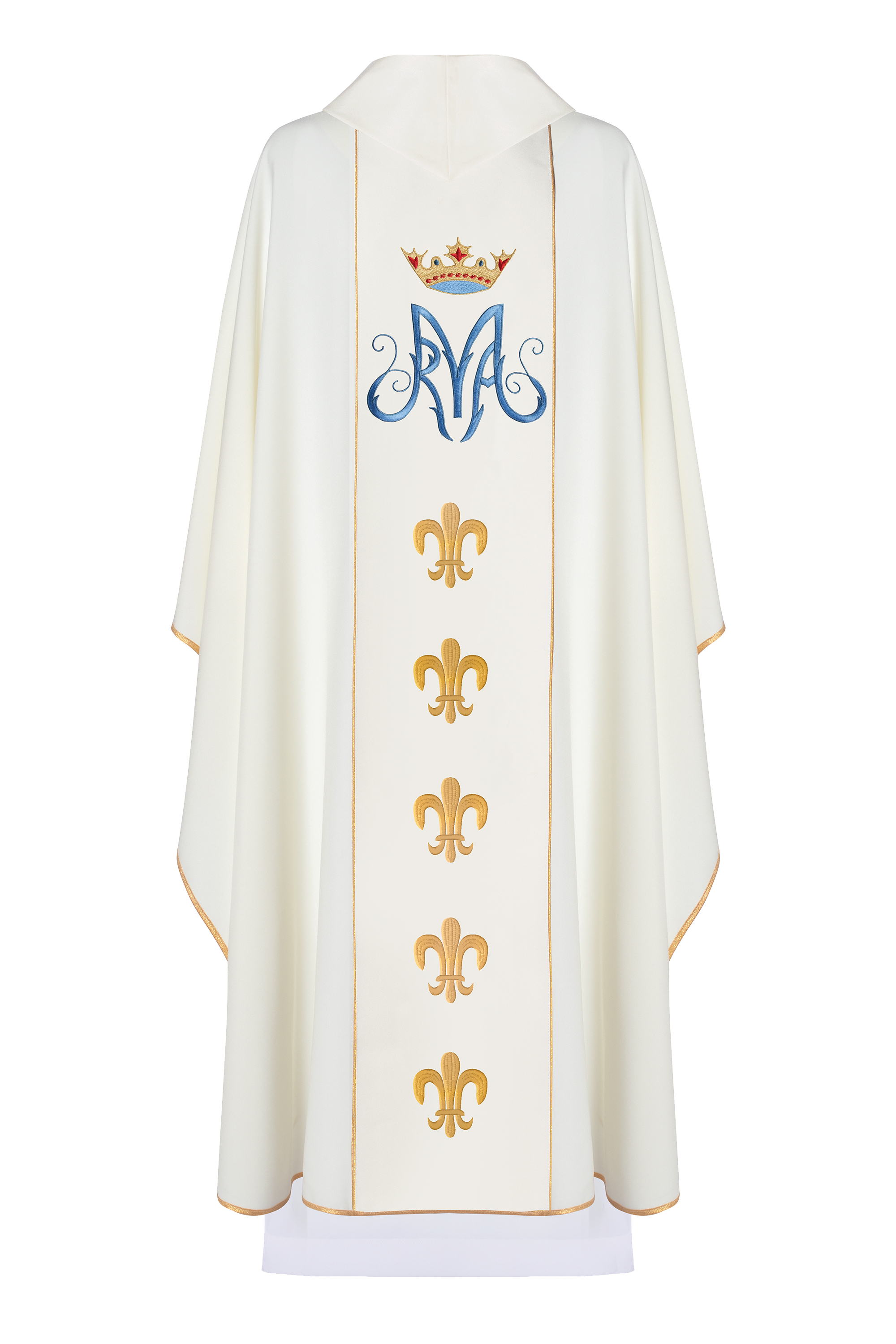 Chasuble with the image of Our Lady of Częstochowa in ecru - HAFTINAUSA.COM