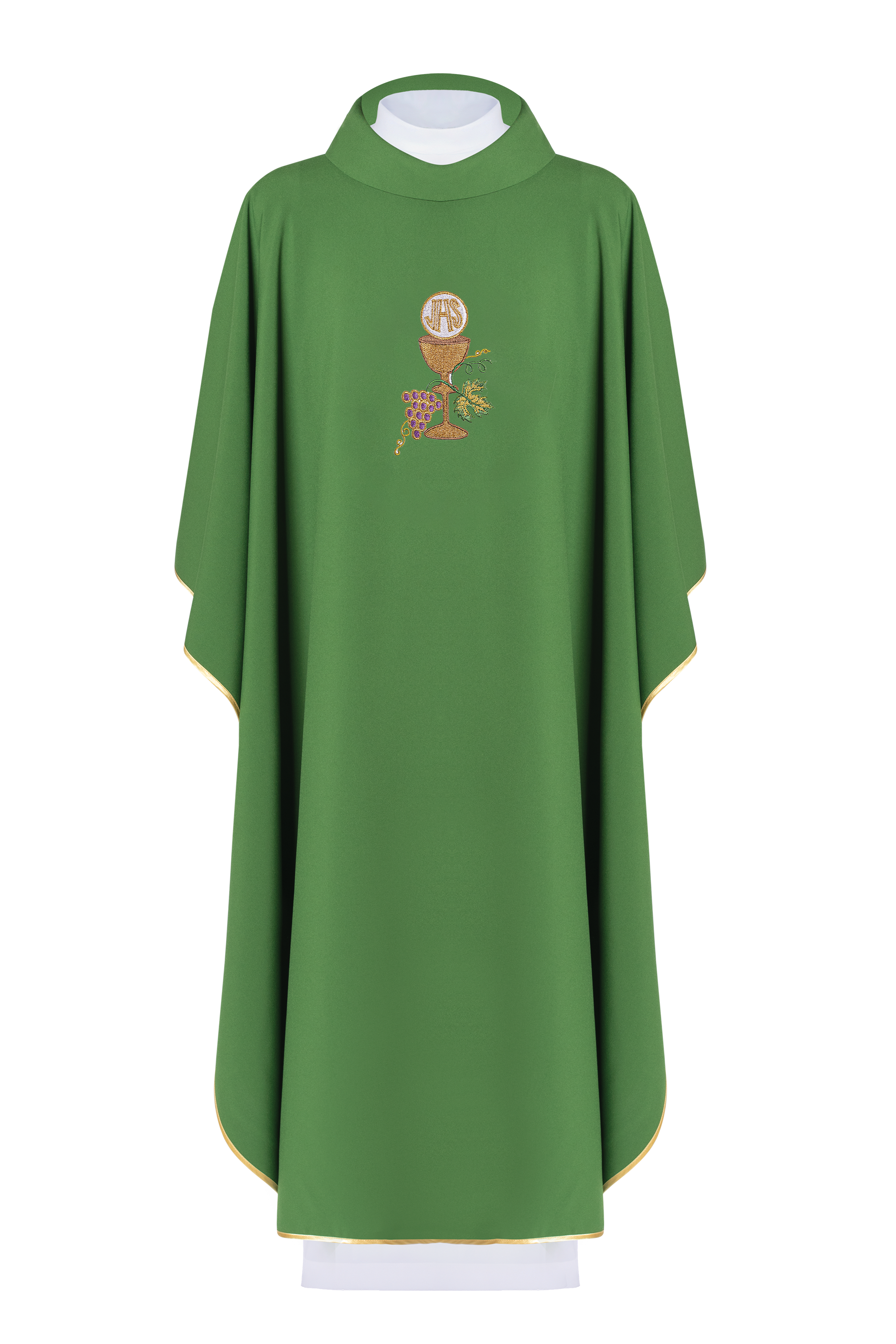 Chasuble Chalice Cross and Grapes in green