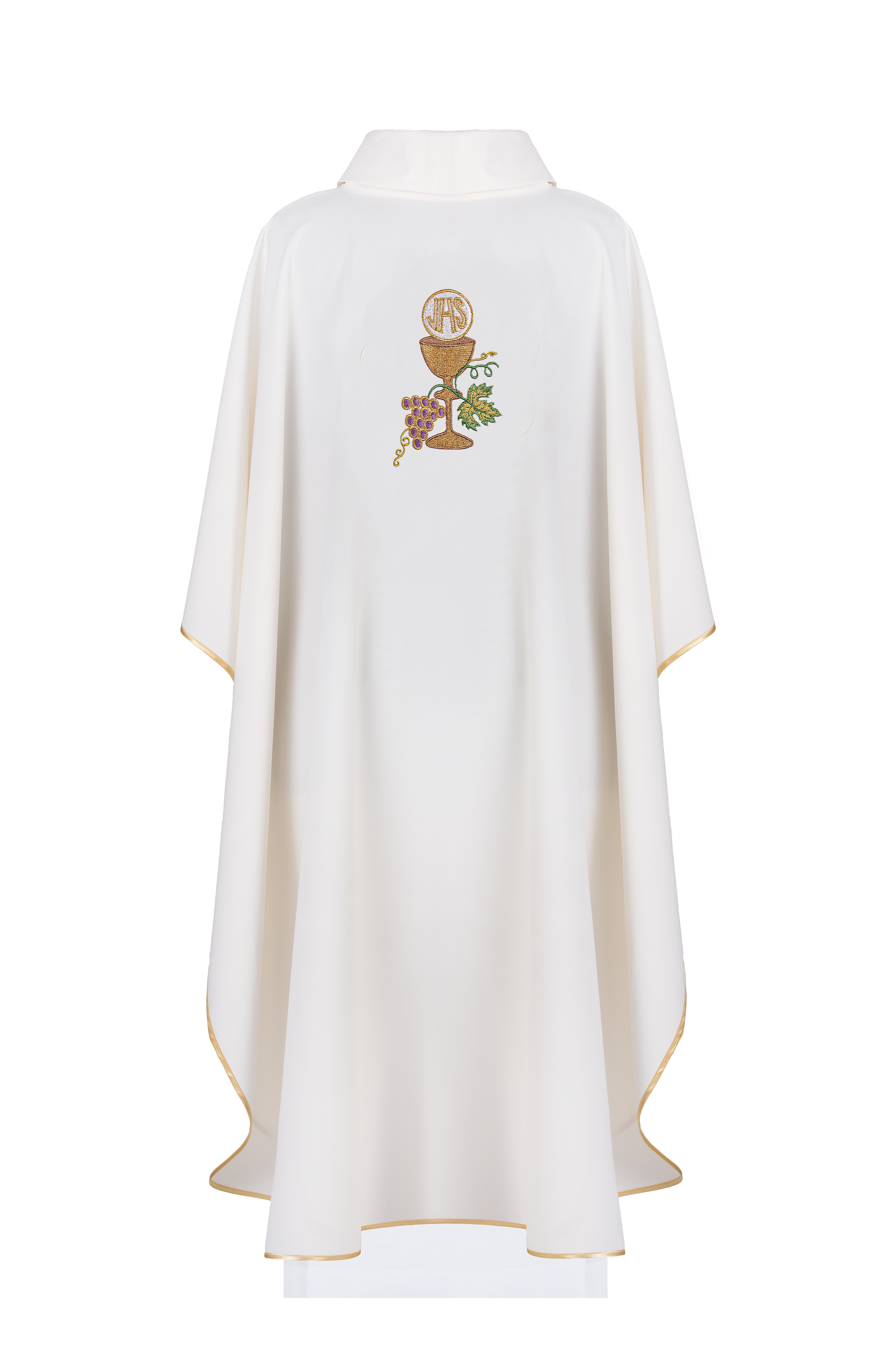 Chasuble Chalice Cross and Grapes in ecru