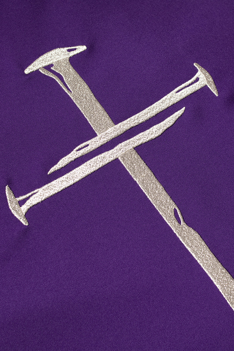 Purple Chasuble with a Cross - HAFTINAUSA.COM