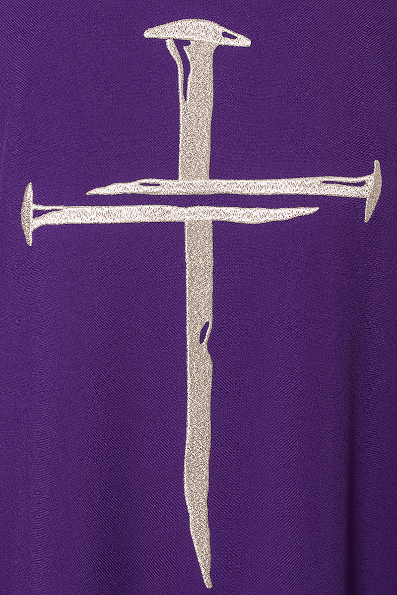 Purple Chasuble with a Cross - HAFTINAUSA.COM