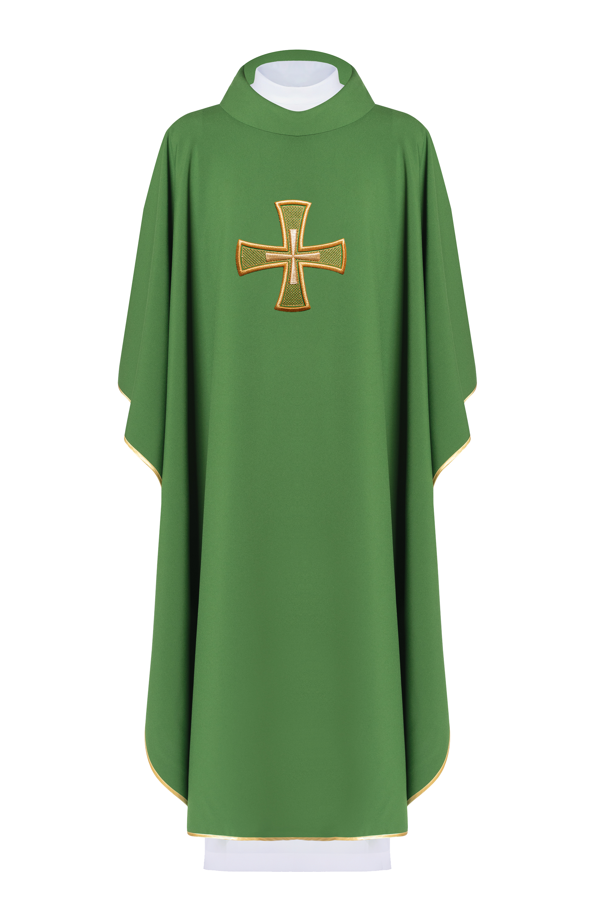 Chasuble embroidered with Green Cross - HAFTINAUSA.COM