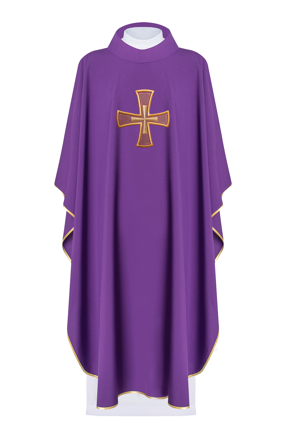 Chasuble embroidered with Purple Cross - HAFTINAUSA.COM